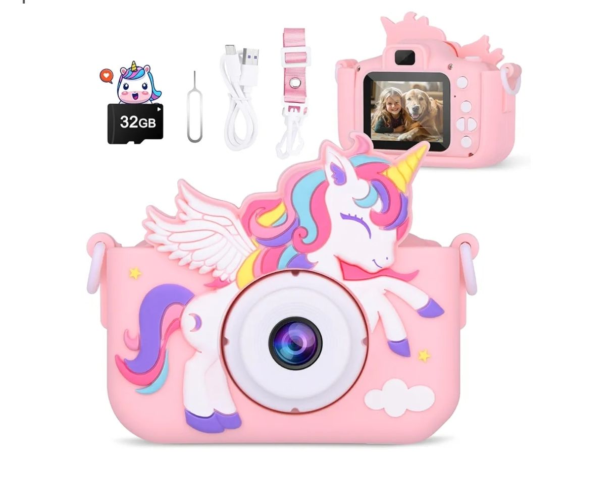 Alotwan Cámara Digital Infantil Unicornio