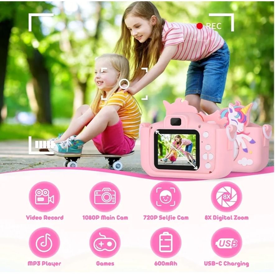 Alotwan Cámara Digital Infantil Unicornio