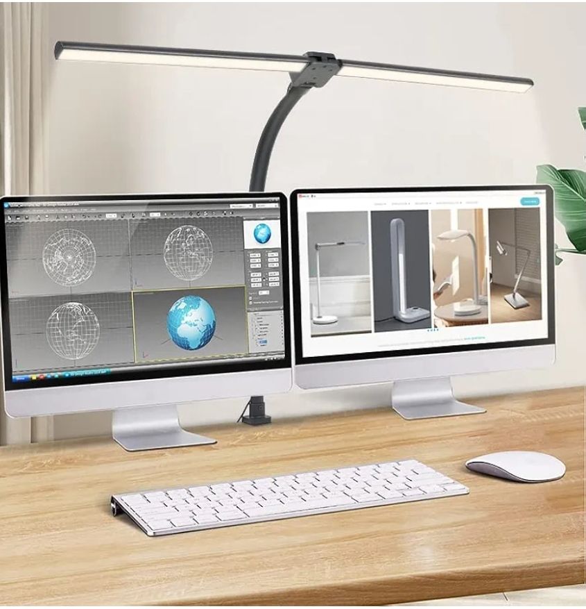 Lámpara de computadora LED de doble cabeza
