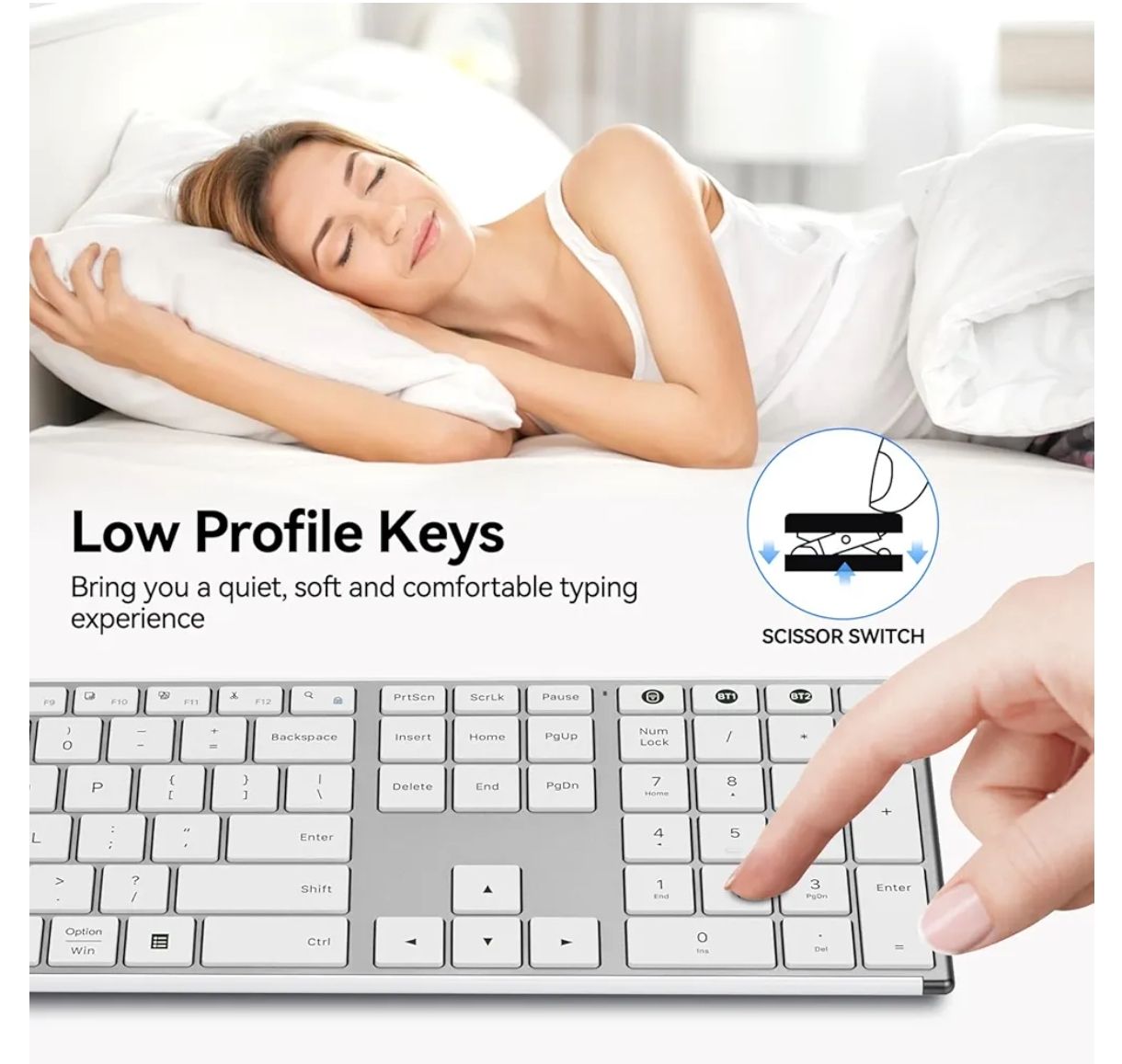 AUSDOM Teclado Bluetooth 