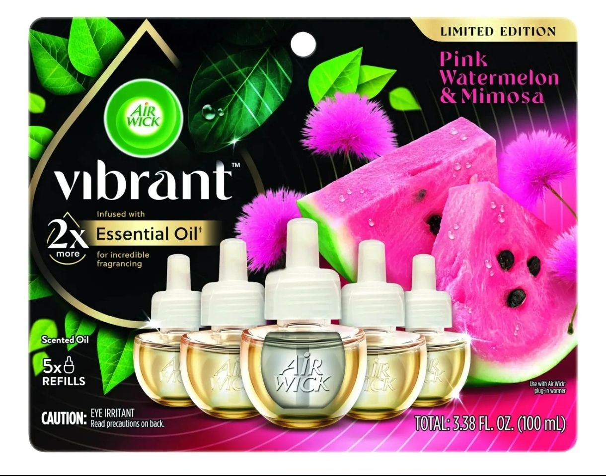 Aromatizante Air Wick Vibrant Essential Oil Limited Edition sandía 