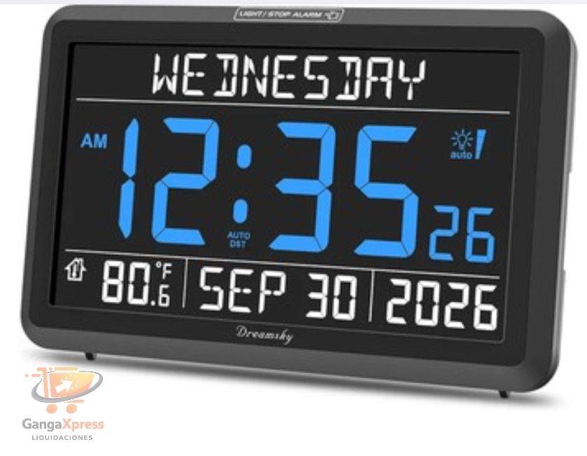 DreamSky - Reloj digital con fecha y día de la semana