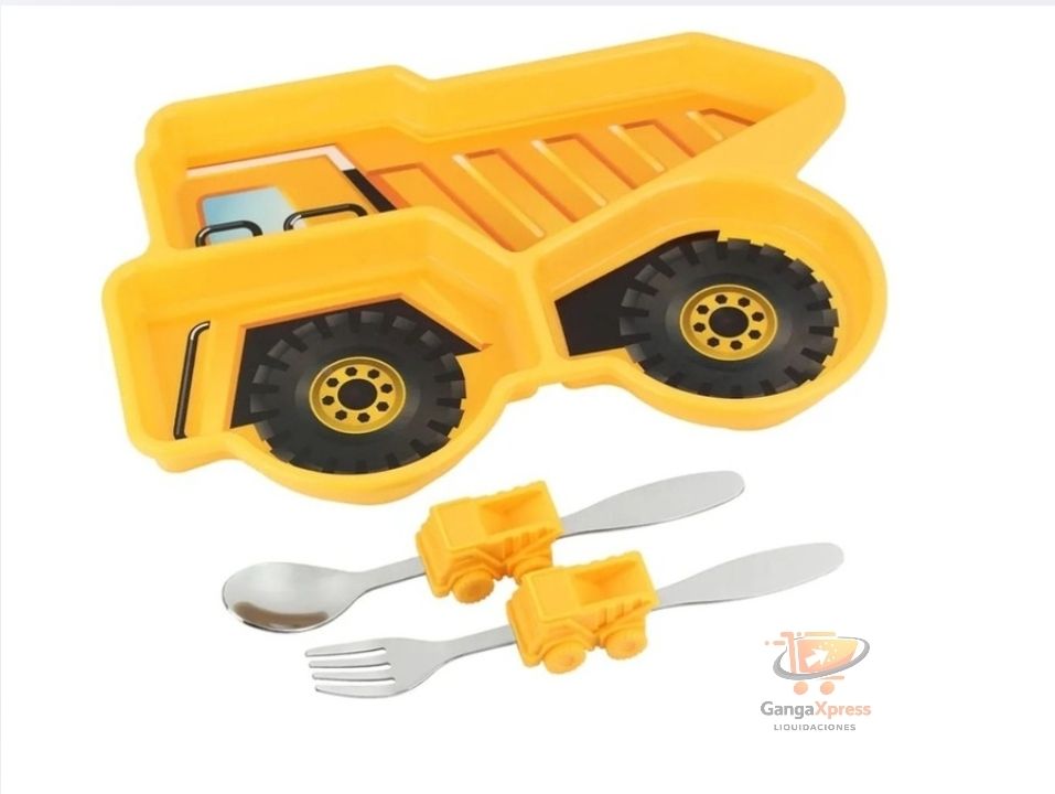KidsFunwares Me Time - Juego de comida, Dump Truck, Amarillo, 1
