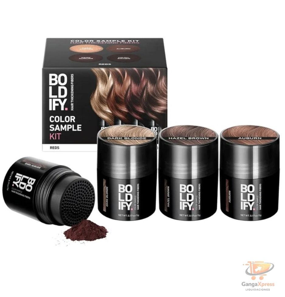 Boldify - Kit de muestra de fibras capilares de color