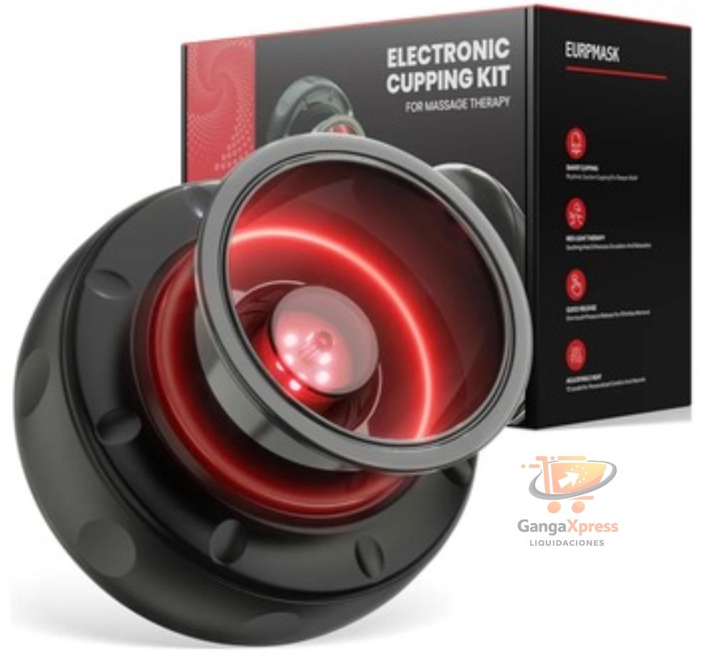 EURPMASK Kit de ventosas eléctrico 5 en 1 con luz roja - 