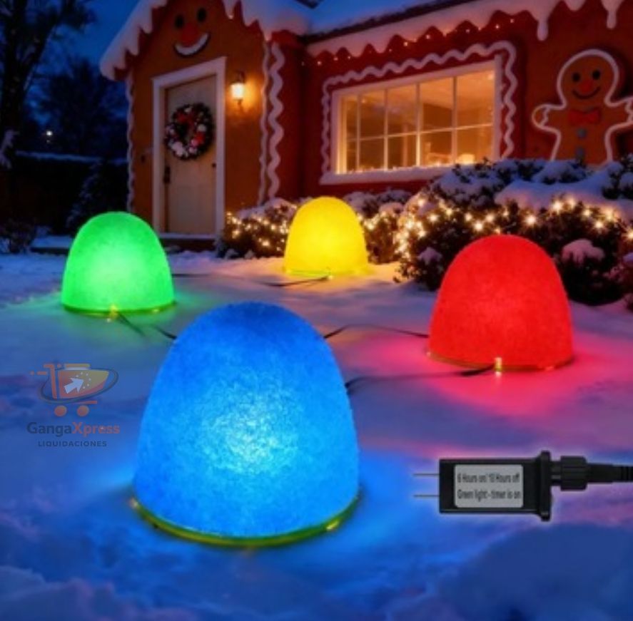 Luces iluminadas de gomita de navidad 