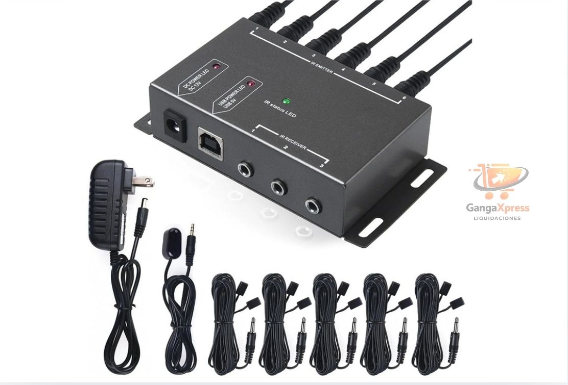 Kit Sistema Repetidor Ir Herfair Control Para 10 Dispositivo