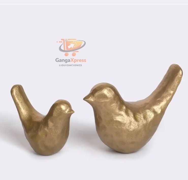 Elegante estatua de pájaro de hierro fundido 