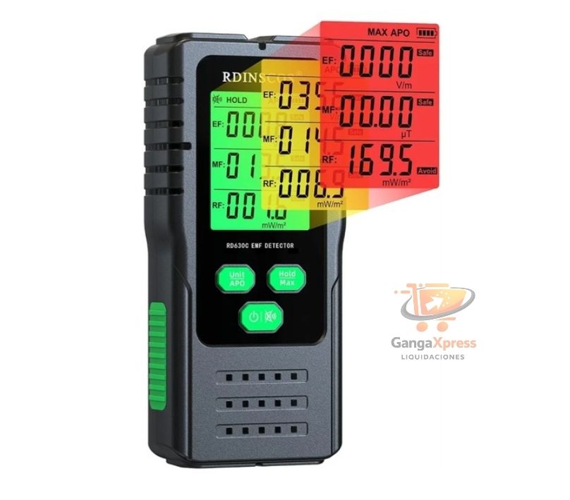 Detector EMF – Medidor de Radiación Electromagnética 3-en-1 