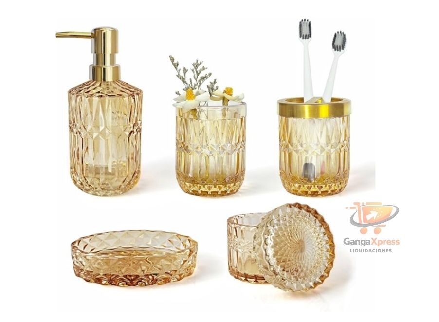 LaMarriti Juego de accesorios de baño de 5 piezas 