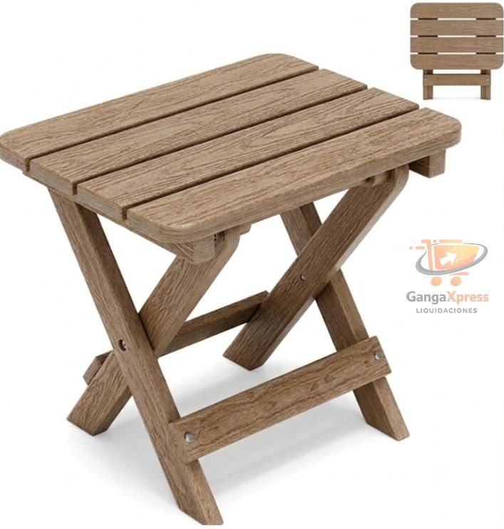 Polyhouz Mesa auxiliar plegable color café 