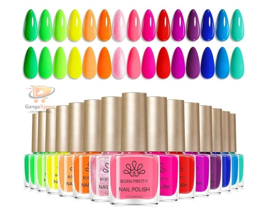 Born Pretty Set De Esmaltes De Uñas Neón 15 Colores