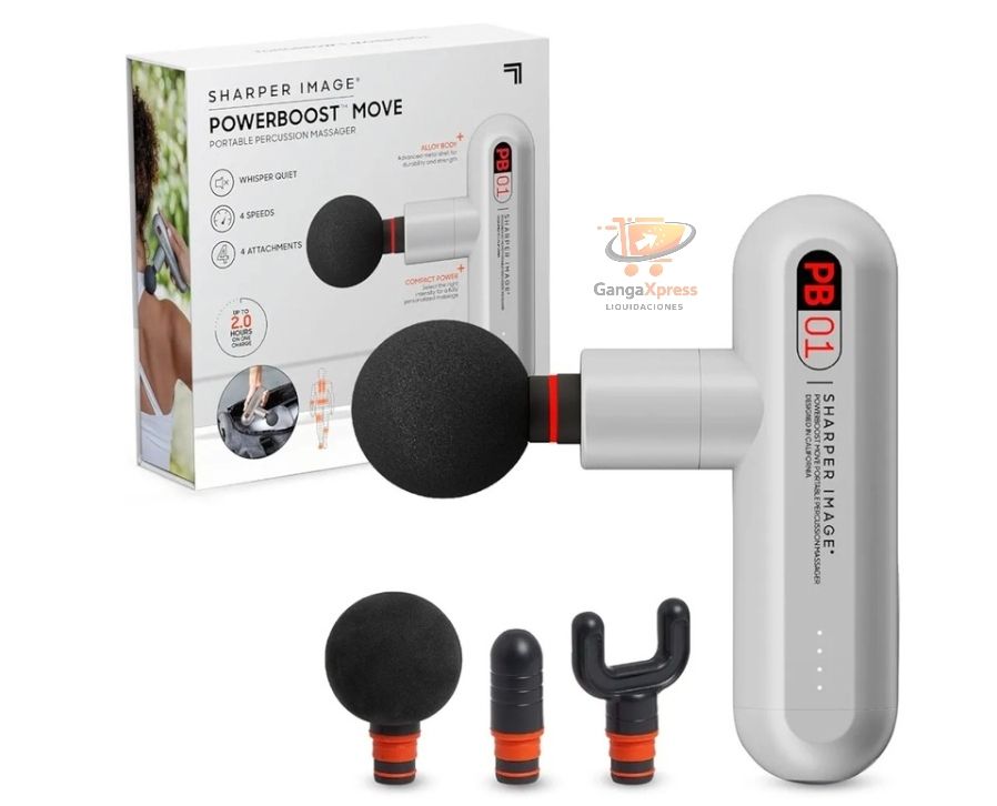 Sharper Image - Pistola de masaje portátil (color negro)