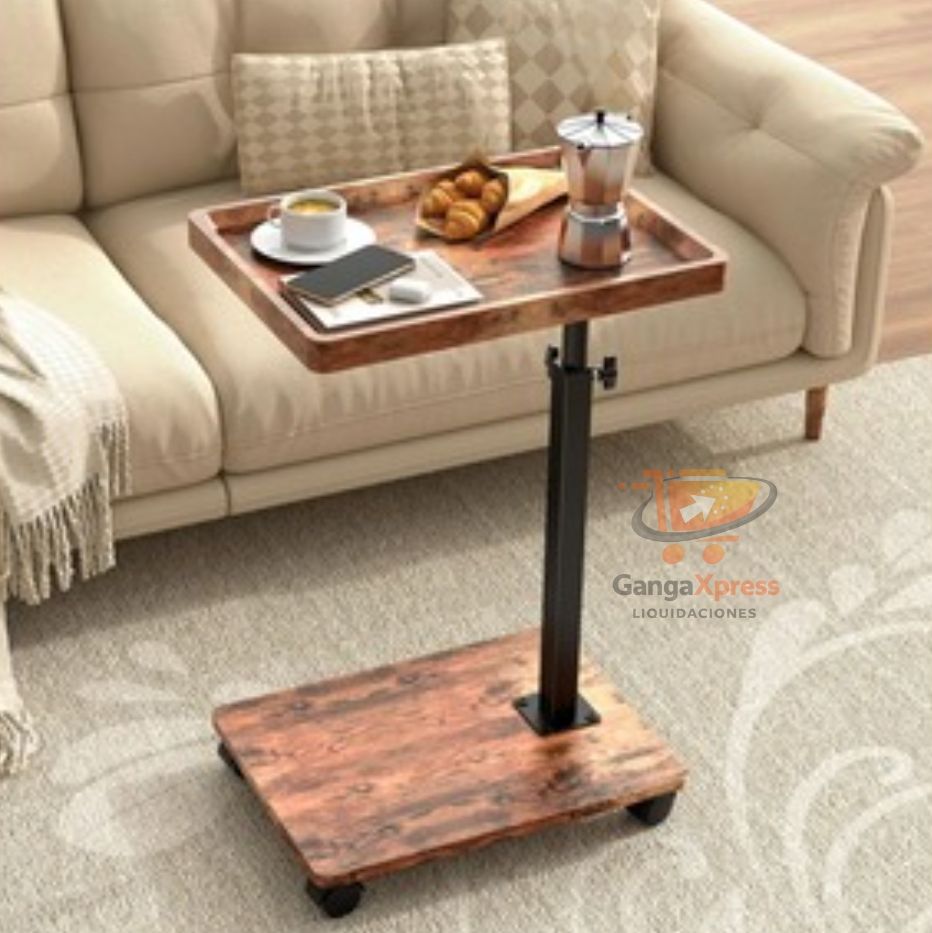 Mesa auxiliar de mesa con altura ajustable