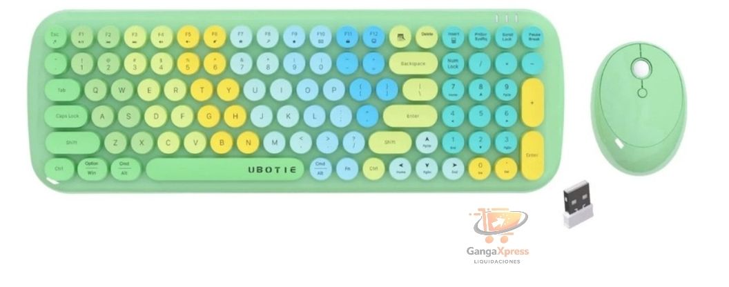 UBOTIE Combinaciones Coloridas de Teclado inalámbrico