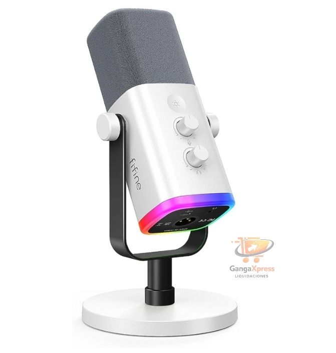 FIFINE Micrófono para Juegos XLR/USB