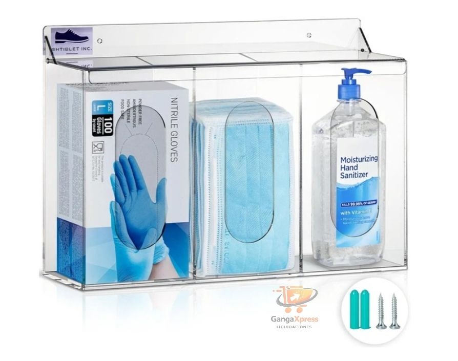 LLC - Organizador médico acrílico transparente con tapa