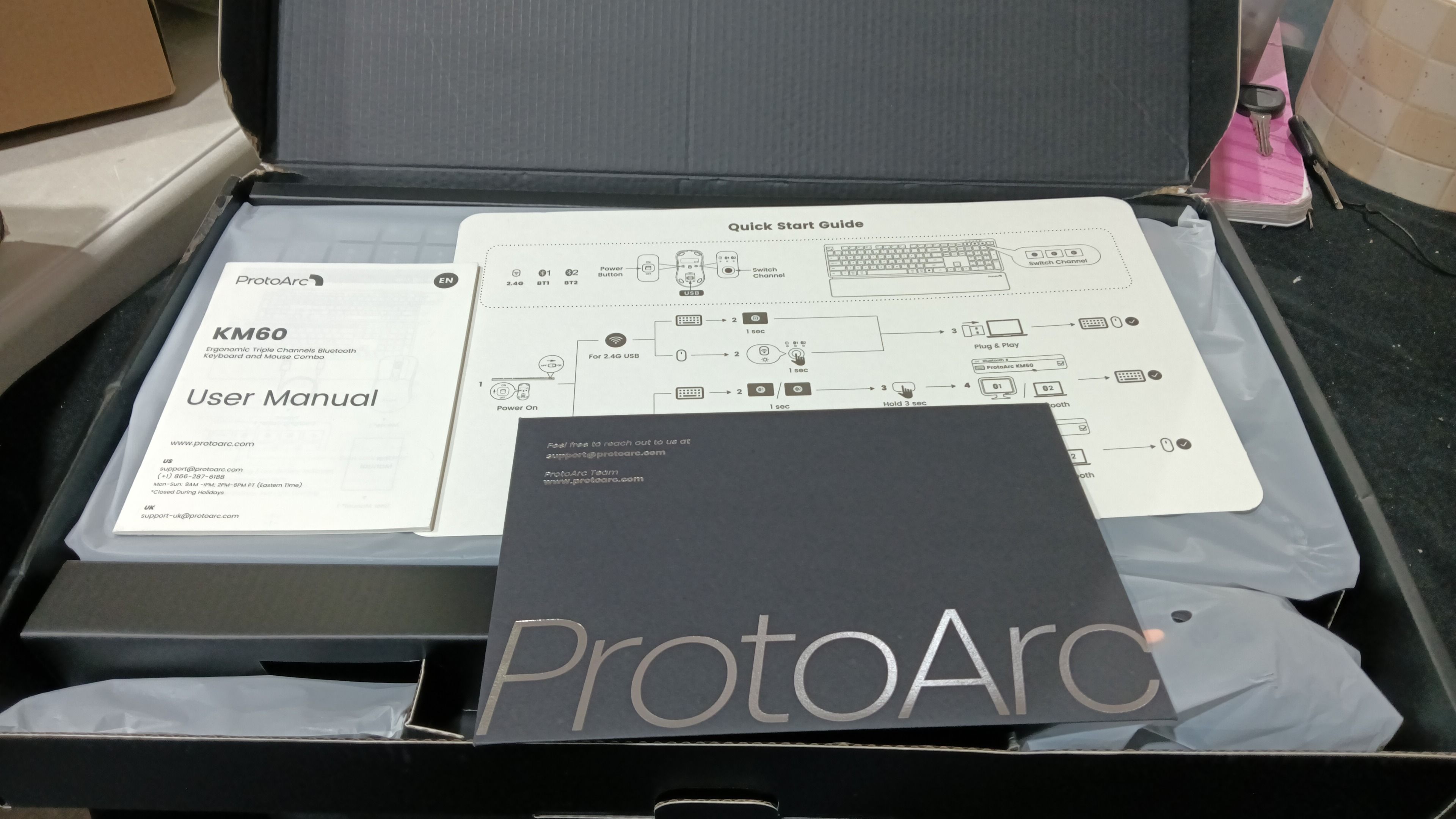 ProtoArc KM60 - Pack de teclado inalámbrico