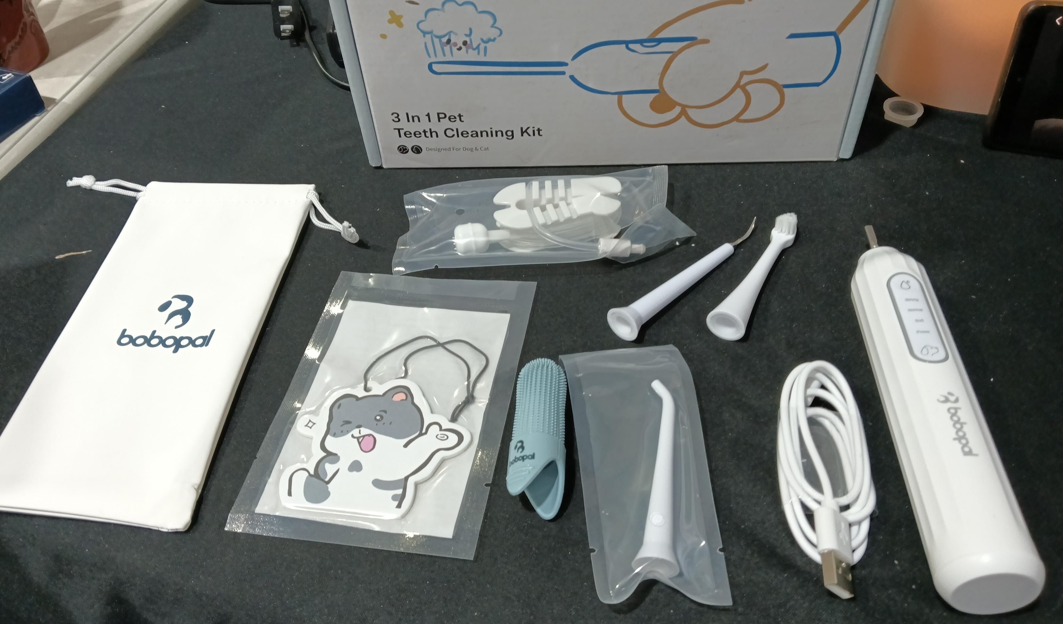 Kit de cepillado de dientes para perros, herramientas de limpieza de dientes