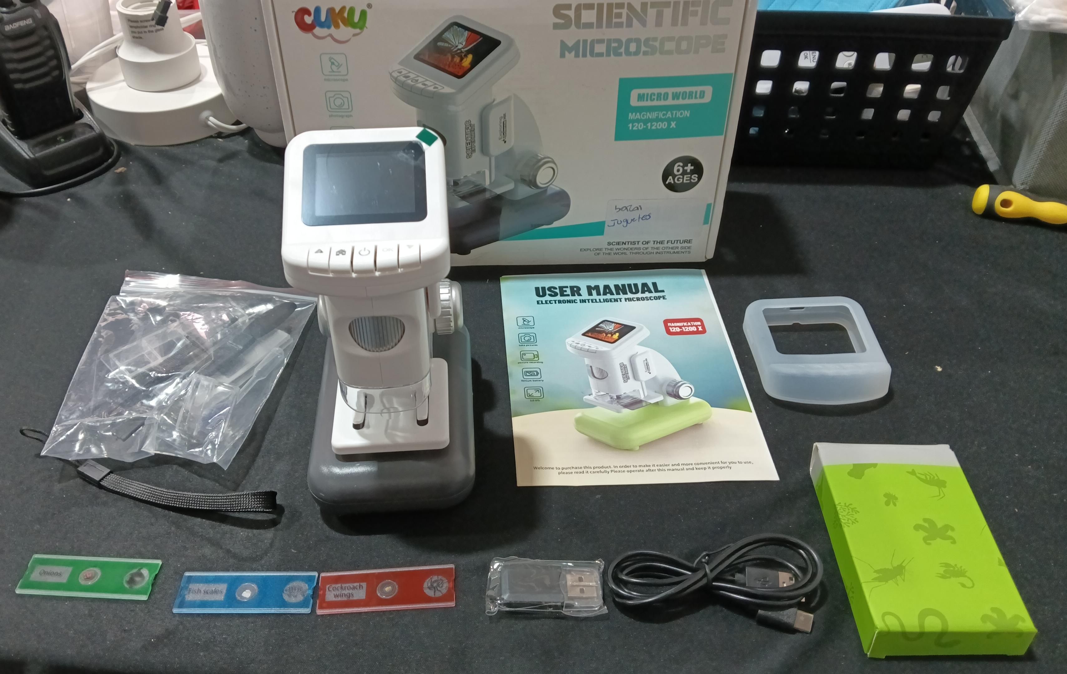 Microscopio electrónico de Modo Doble para niños
