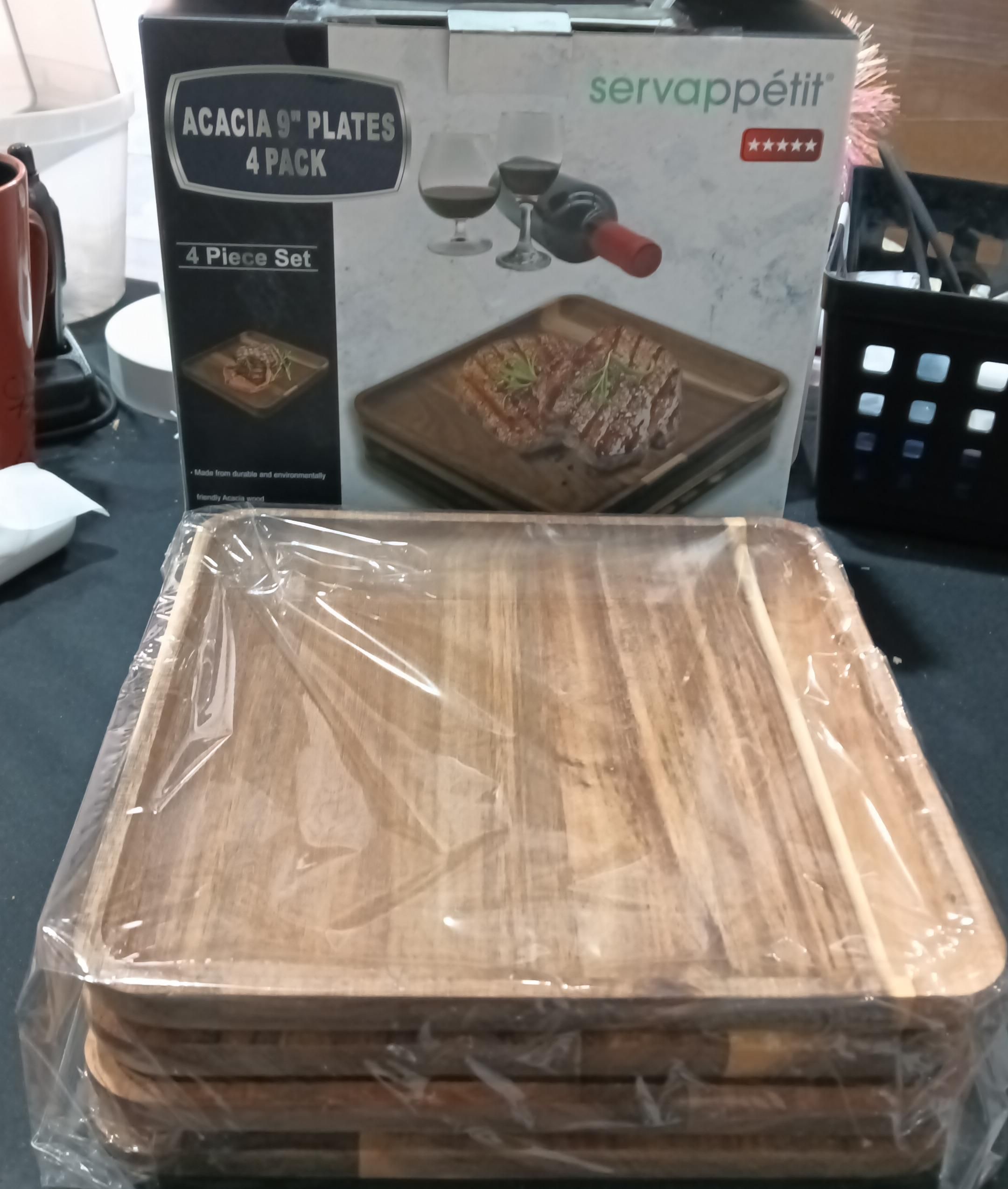 Platos de madera de Acacia para cortes de carne 