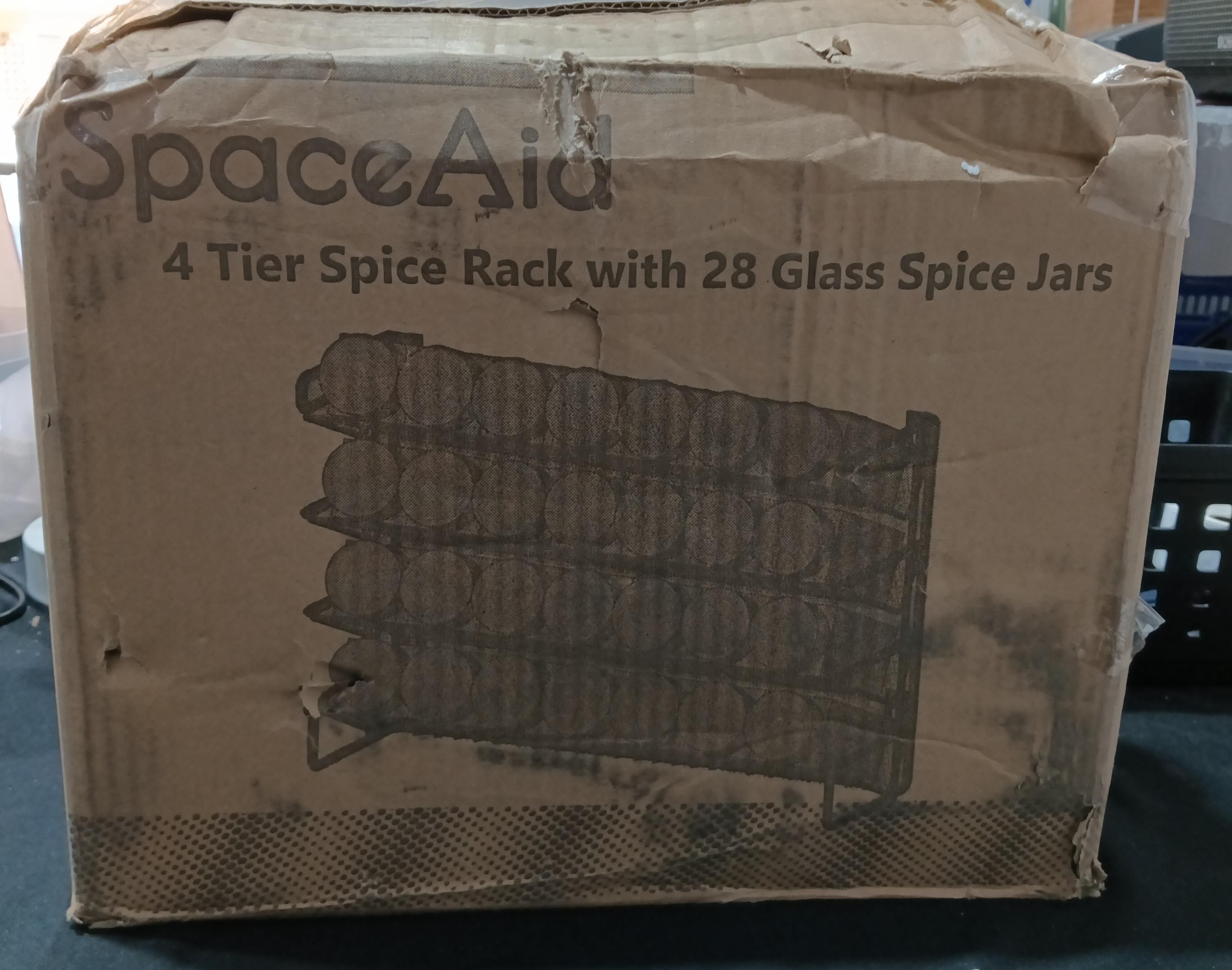 SpaceAid - Organizador de especias con 28 tarros