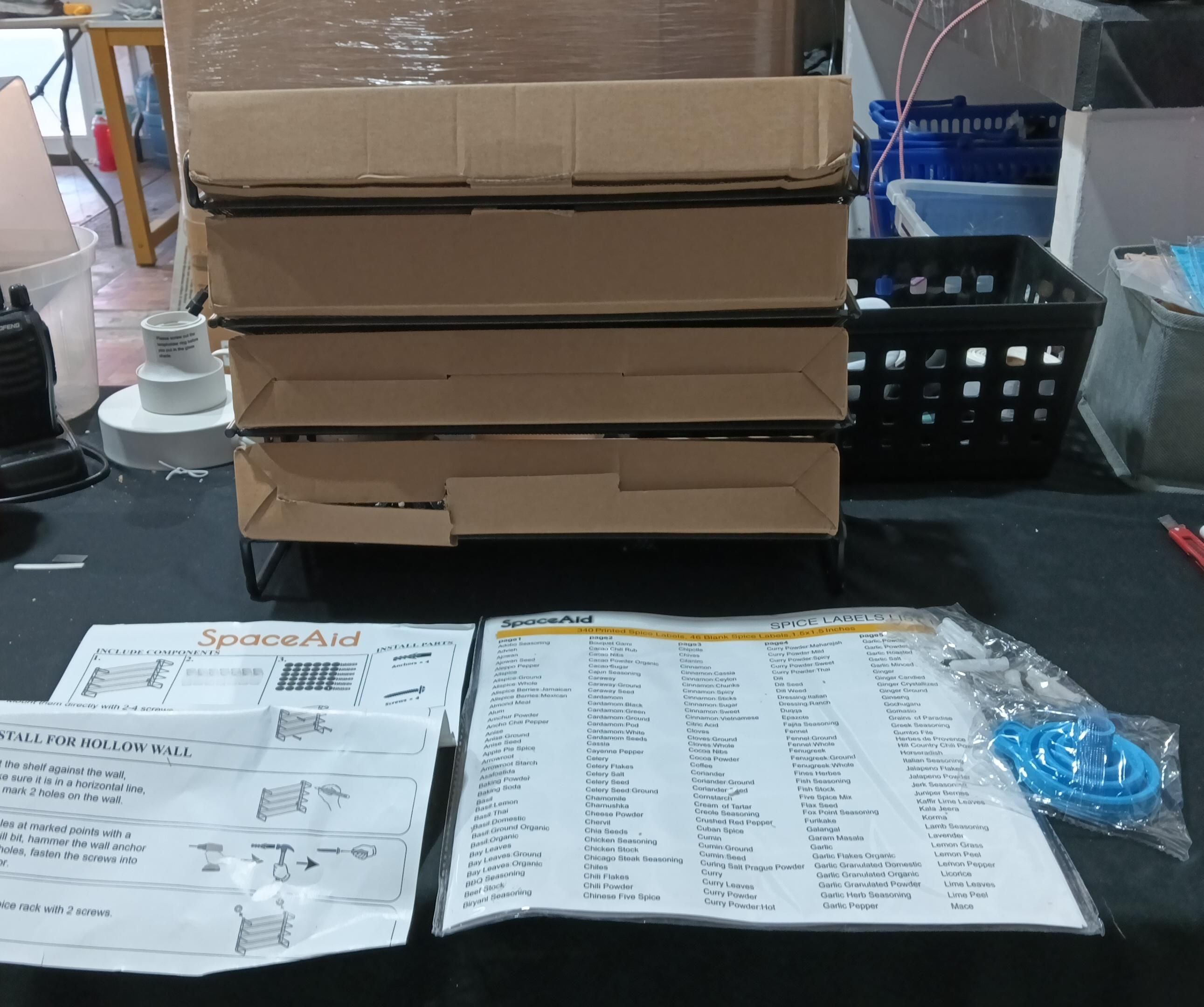 SpaceAid - Organizador de especias con 28 tarros