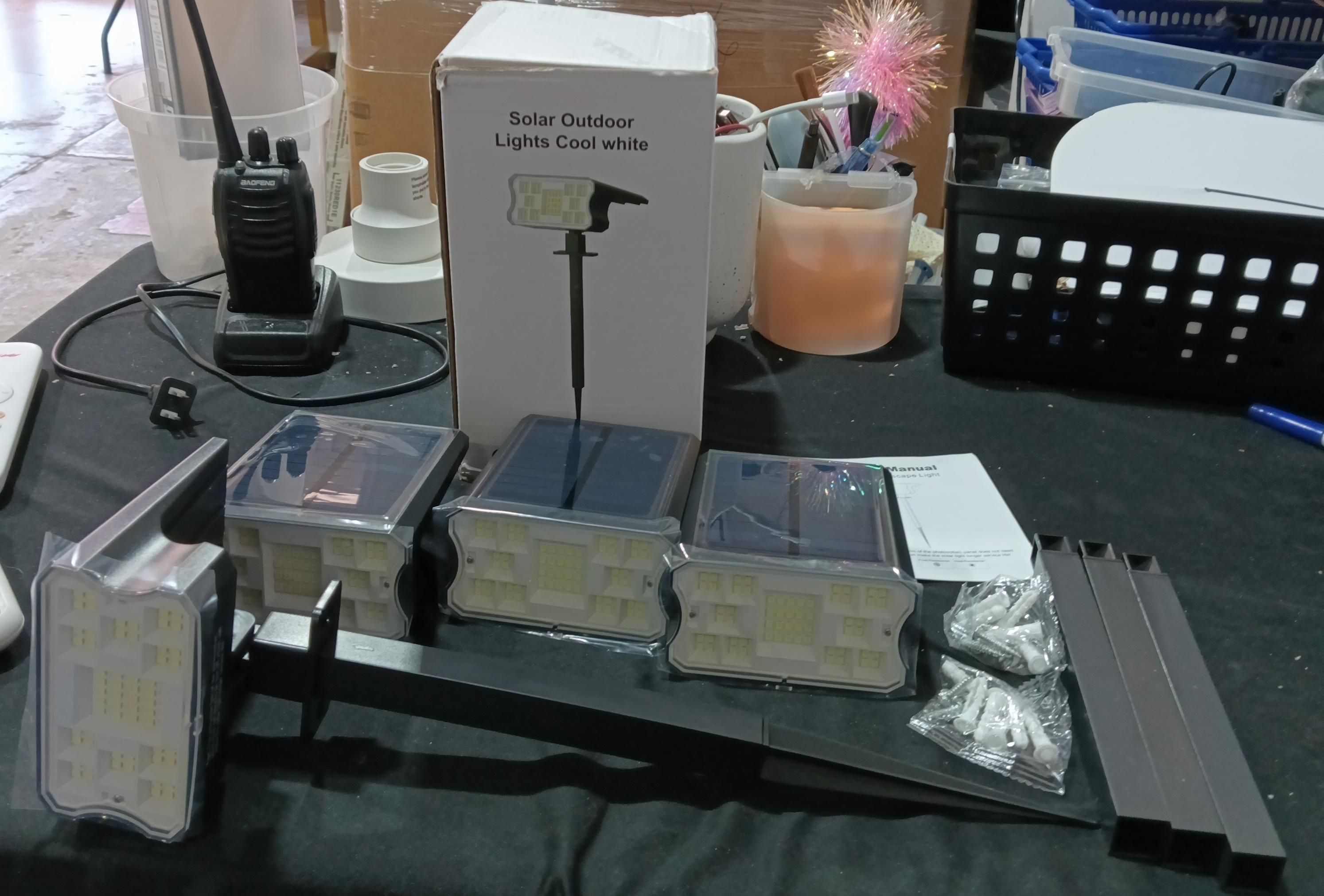 Juego De 4 Focos Solares para Exteriores 