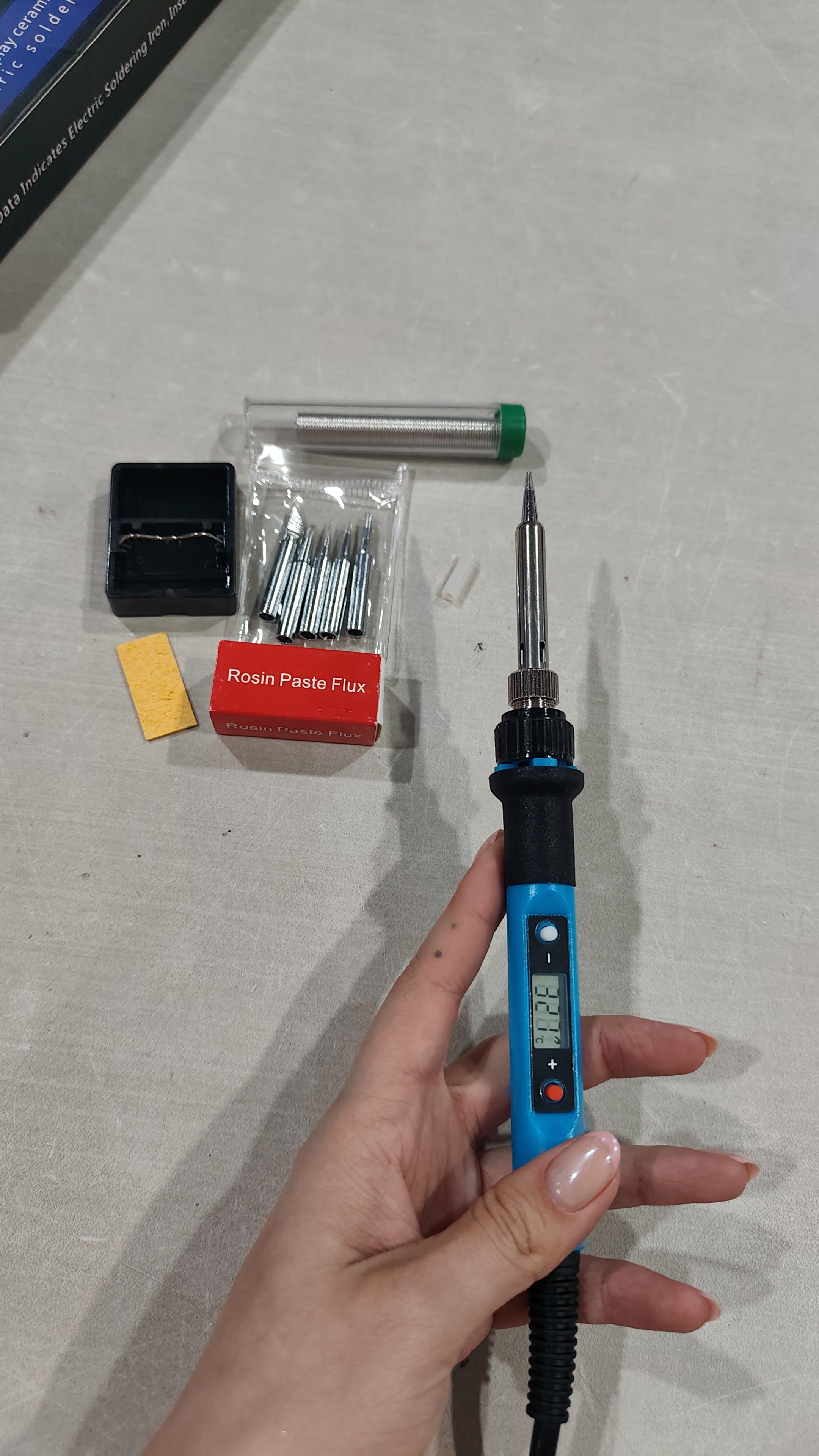 Q-MING Soldador de Hierro 80 W 110 V LCD Digital