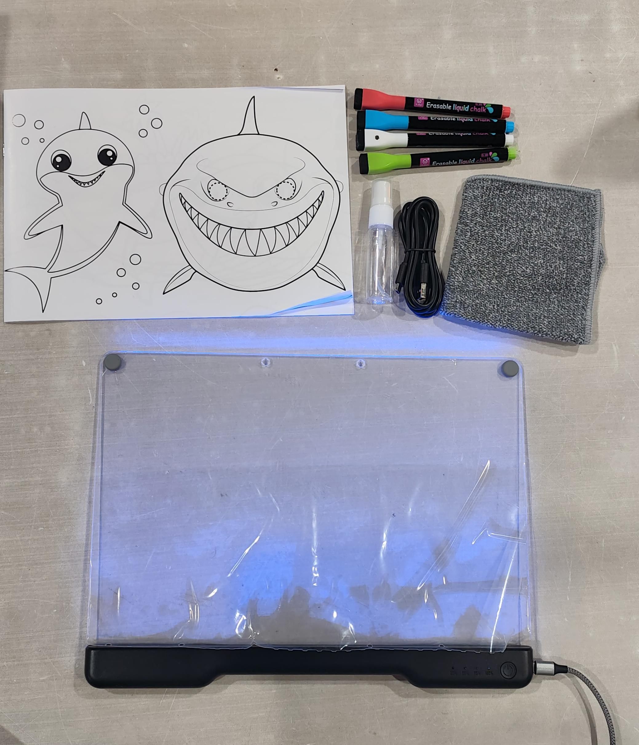 Tablero de dibujo LED recargable