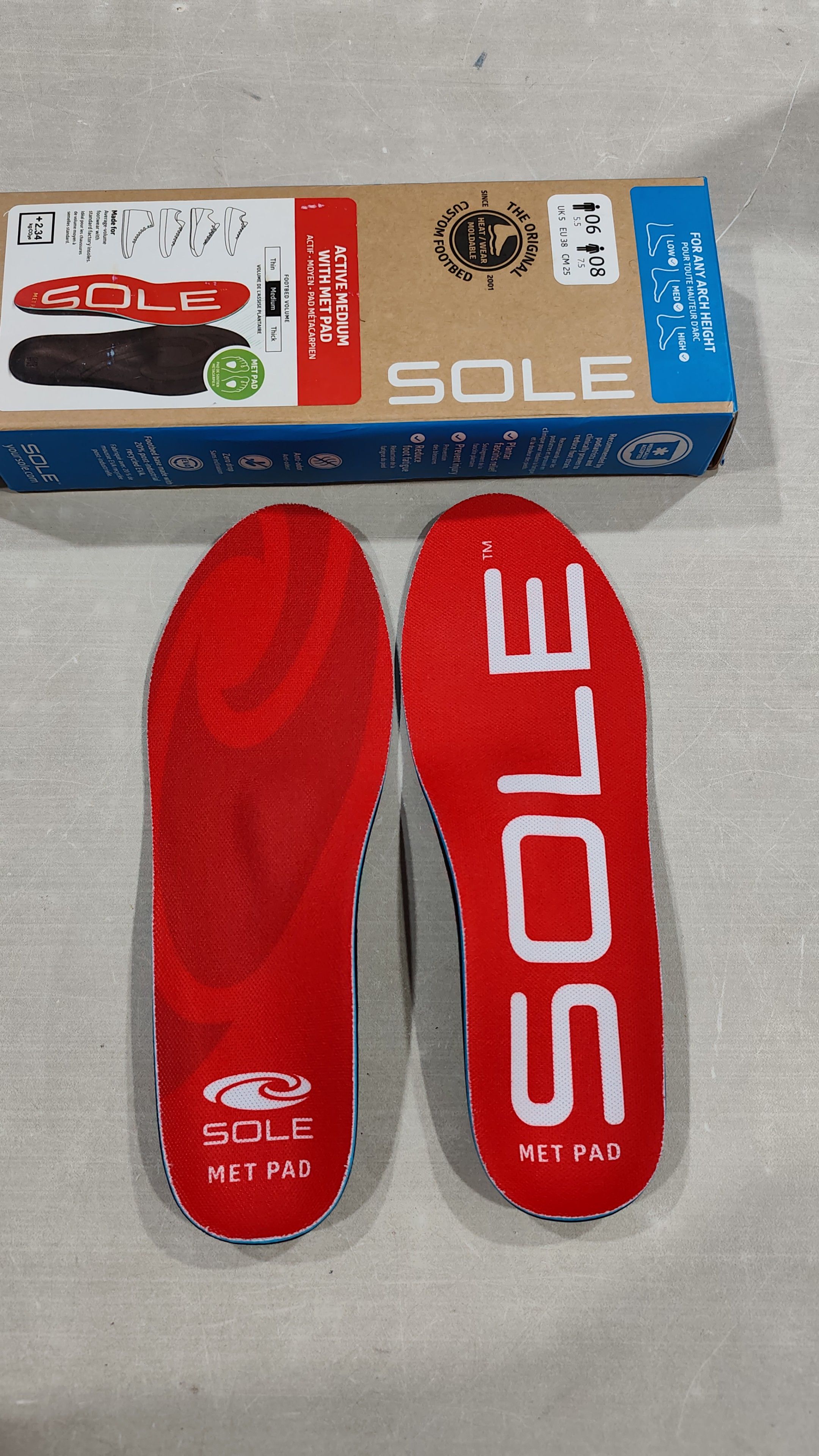 SOLE - Plantillas activas de fascitis 