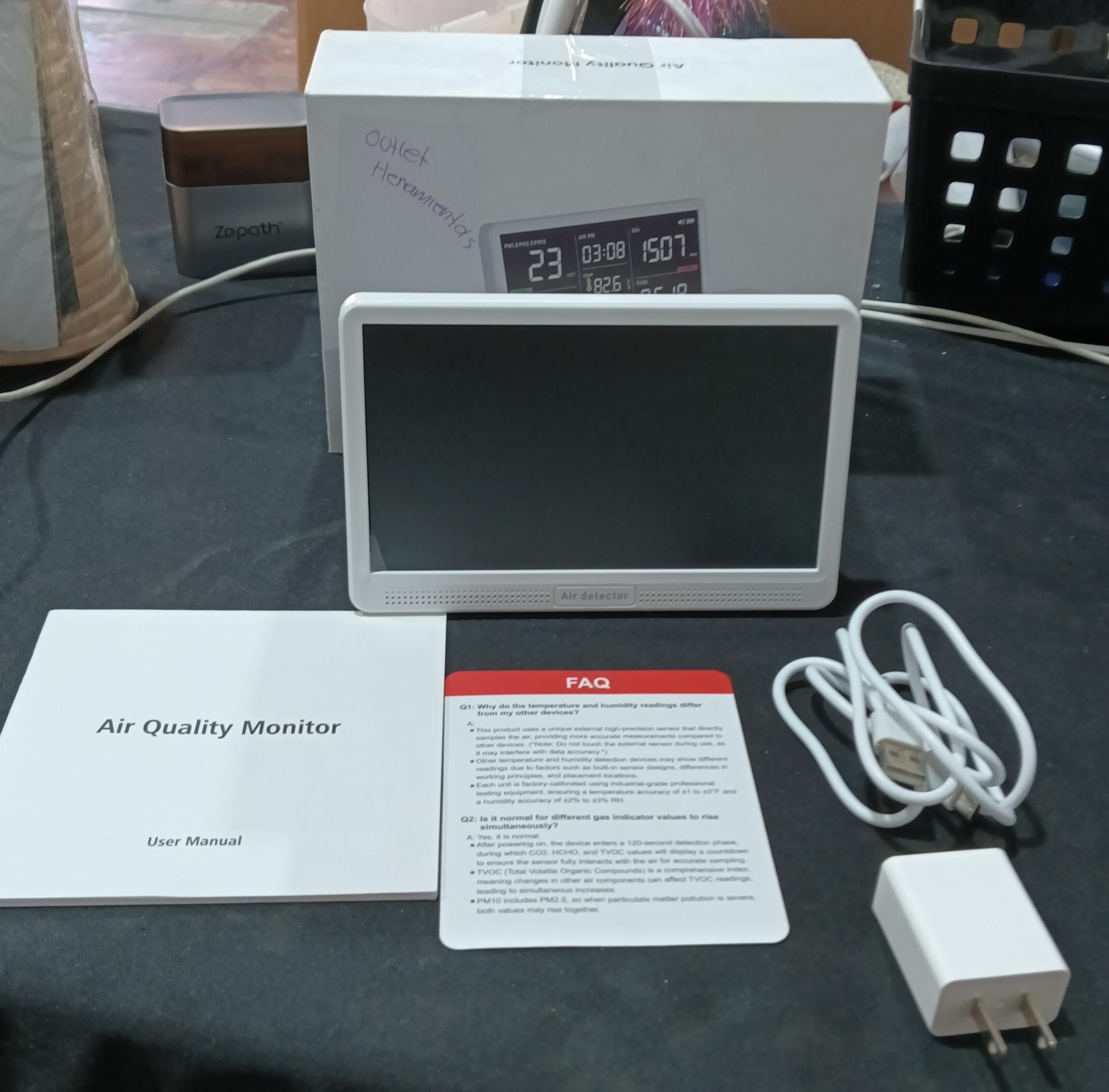 Monitor de Calidad del Aire 16 en 1 con Pantalla de 7",