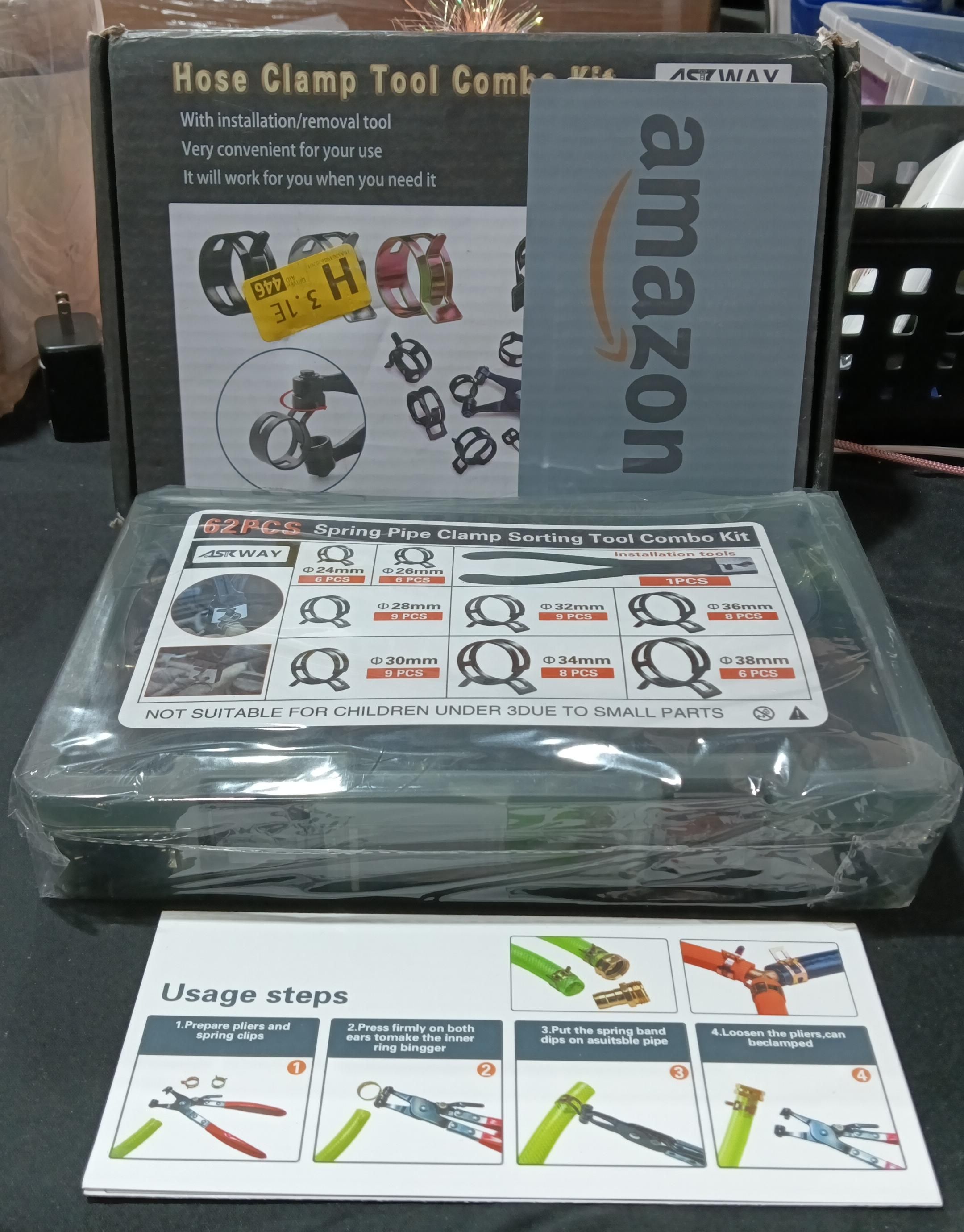 Abrazaderas de tubo de resorte para automóviles 24-38 mm