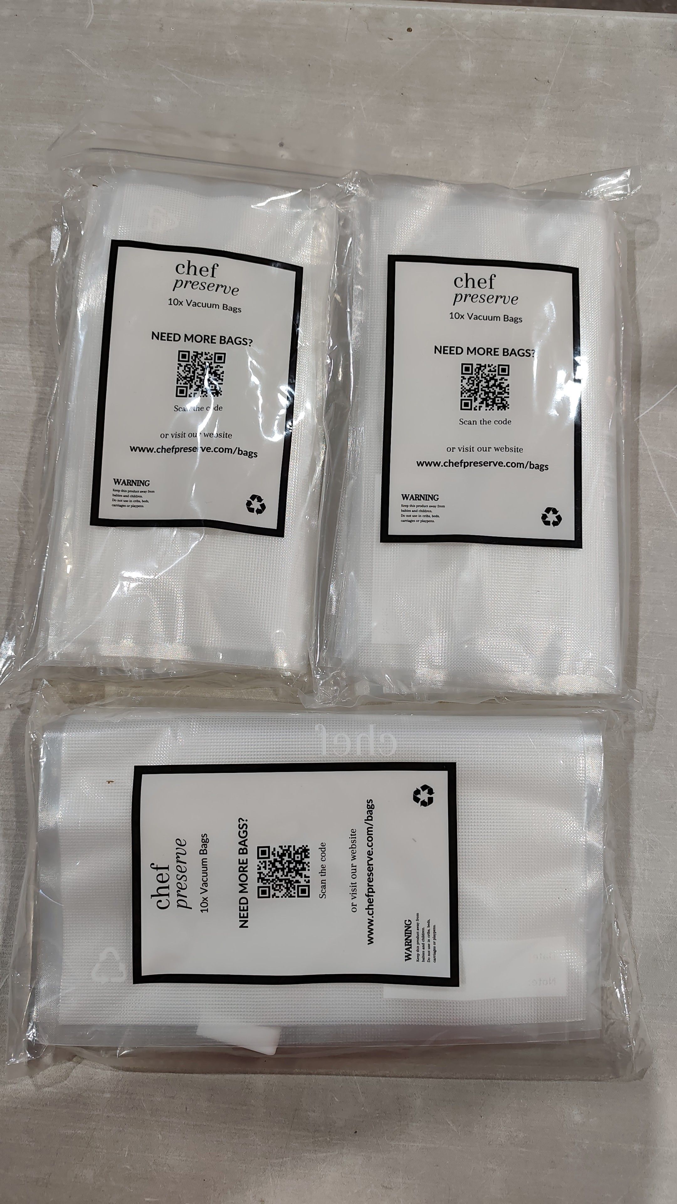 Chef Preserve Bolsas selladoras al vacío