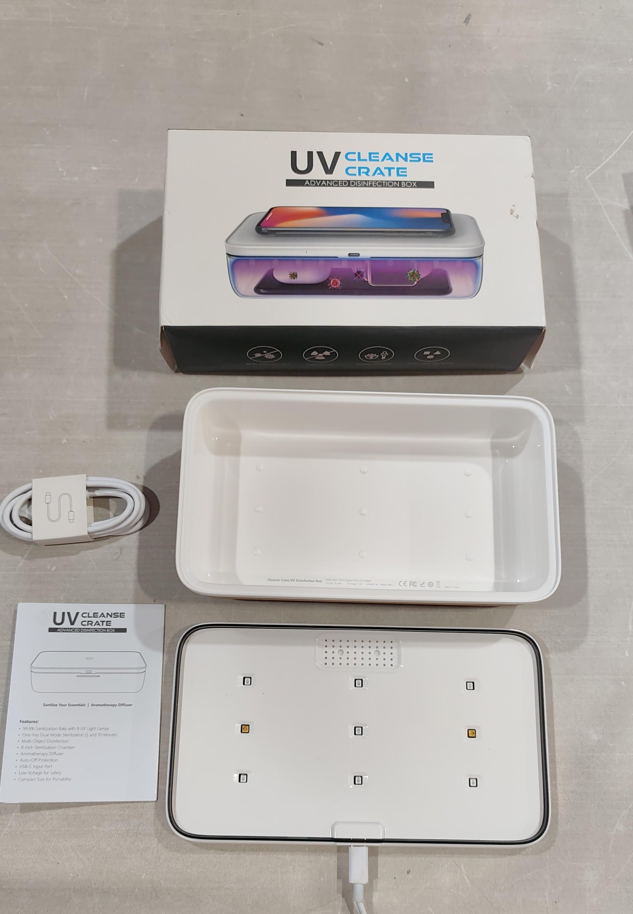 Caja desinfectante UV para teléfonos