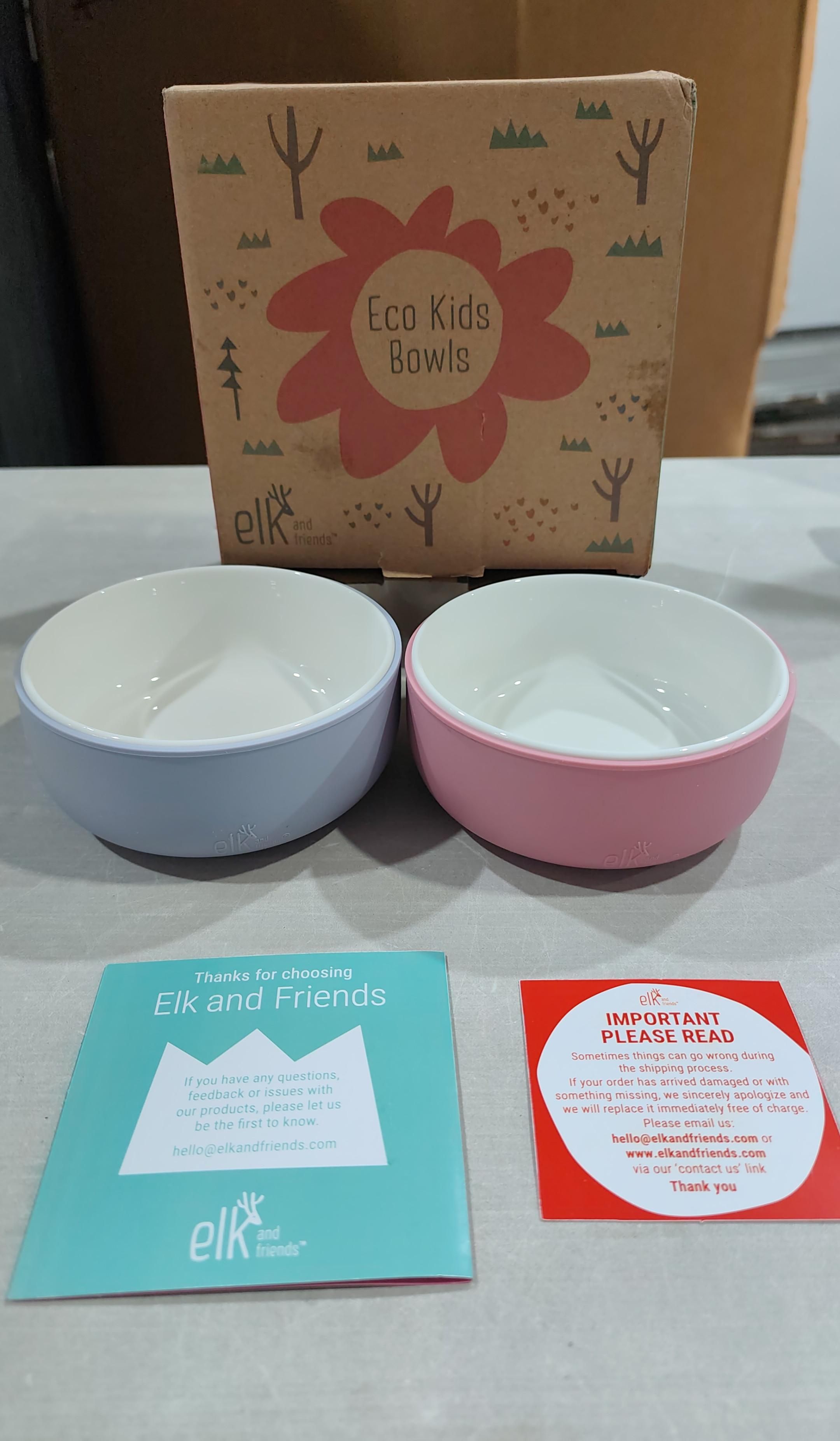 Elk and Friends Cuencos de porcelana