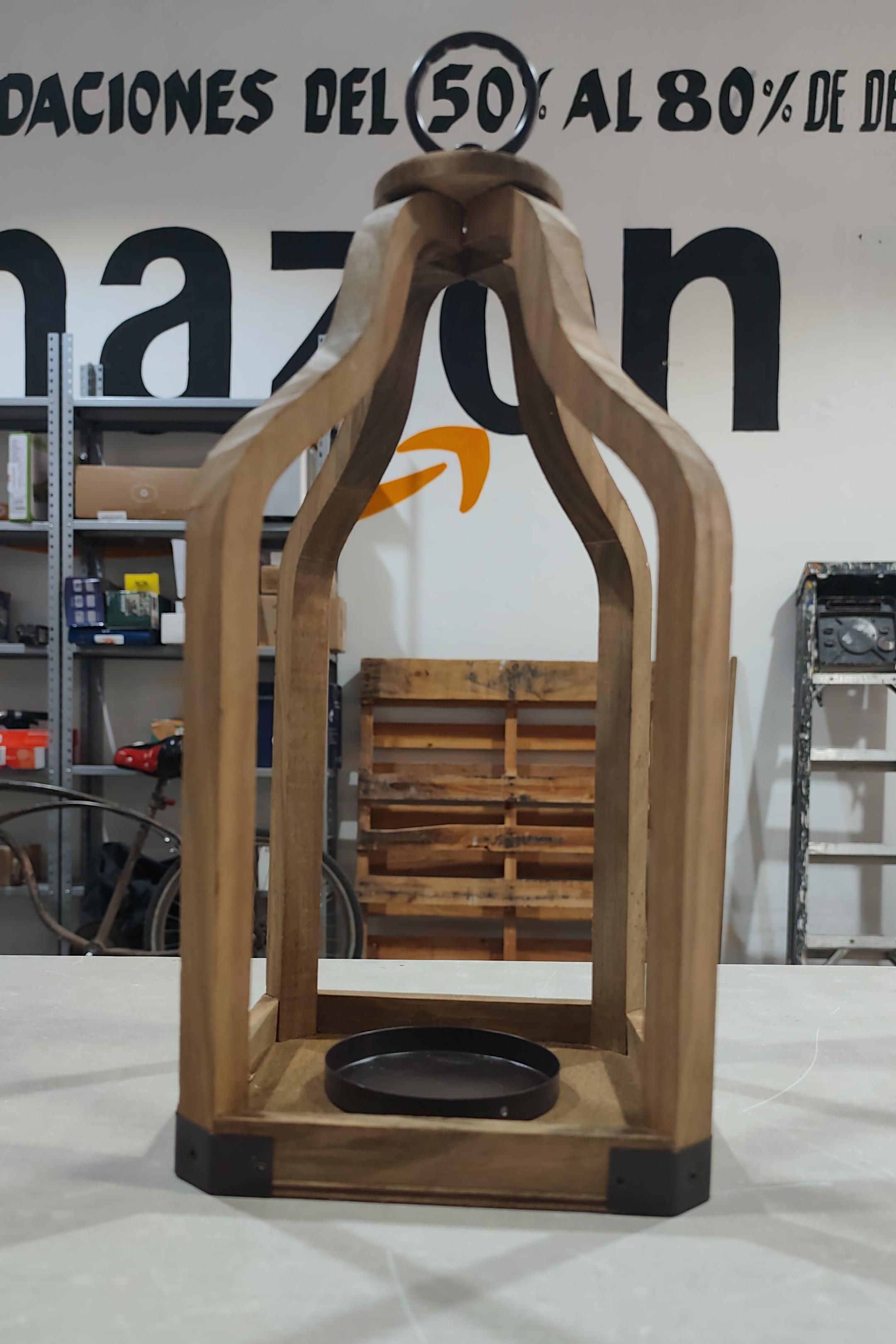 Farol De Madera Rústica Para Decoración