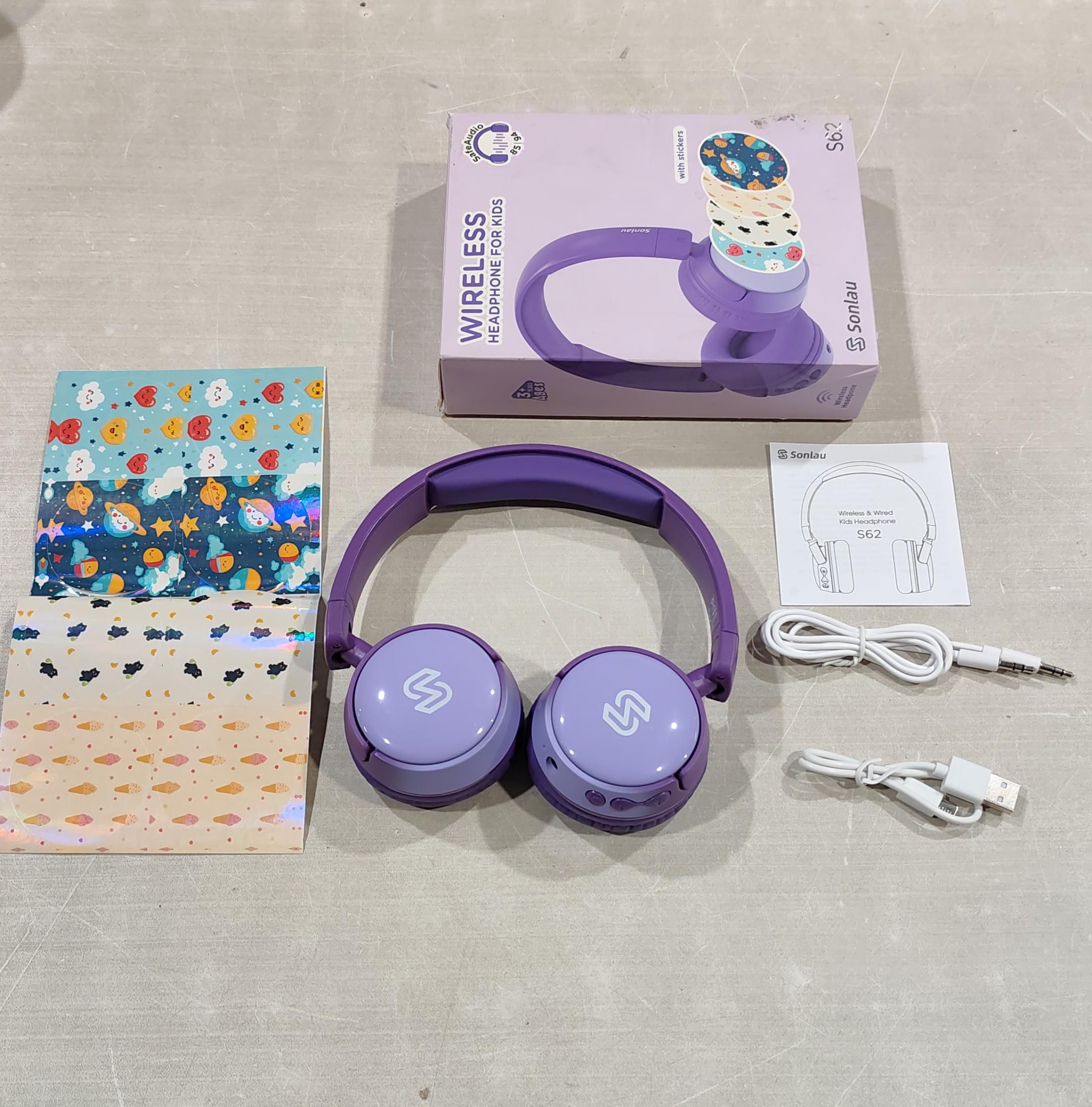 Auriculares Bluetooth Sonlau S62 Para Niñas