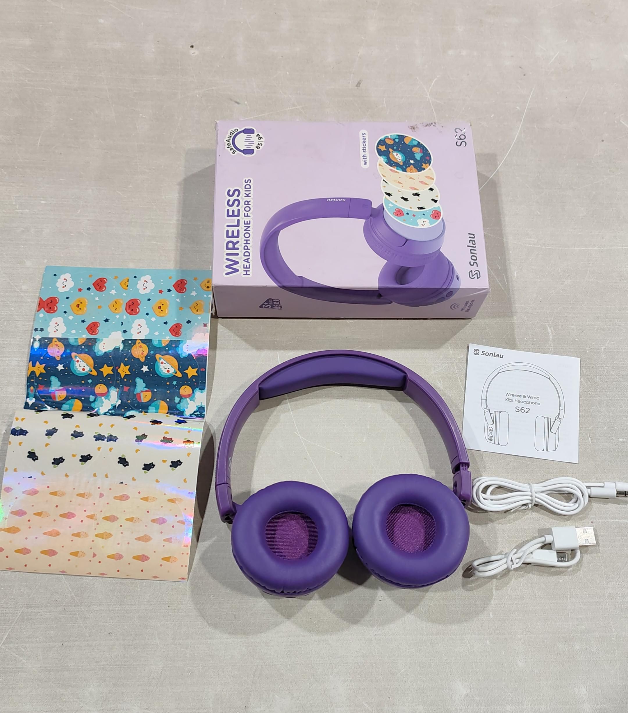Auriculares Bluetooth Sonlau S62 Para Niñas