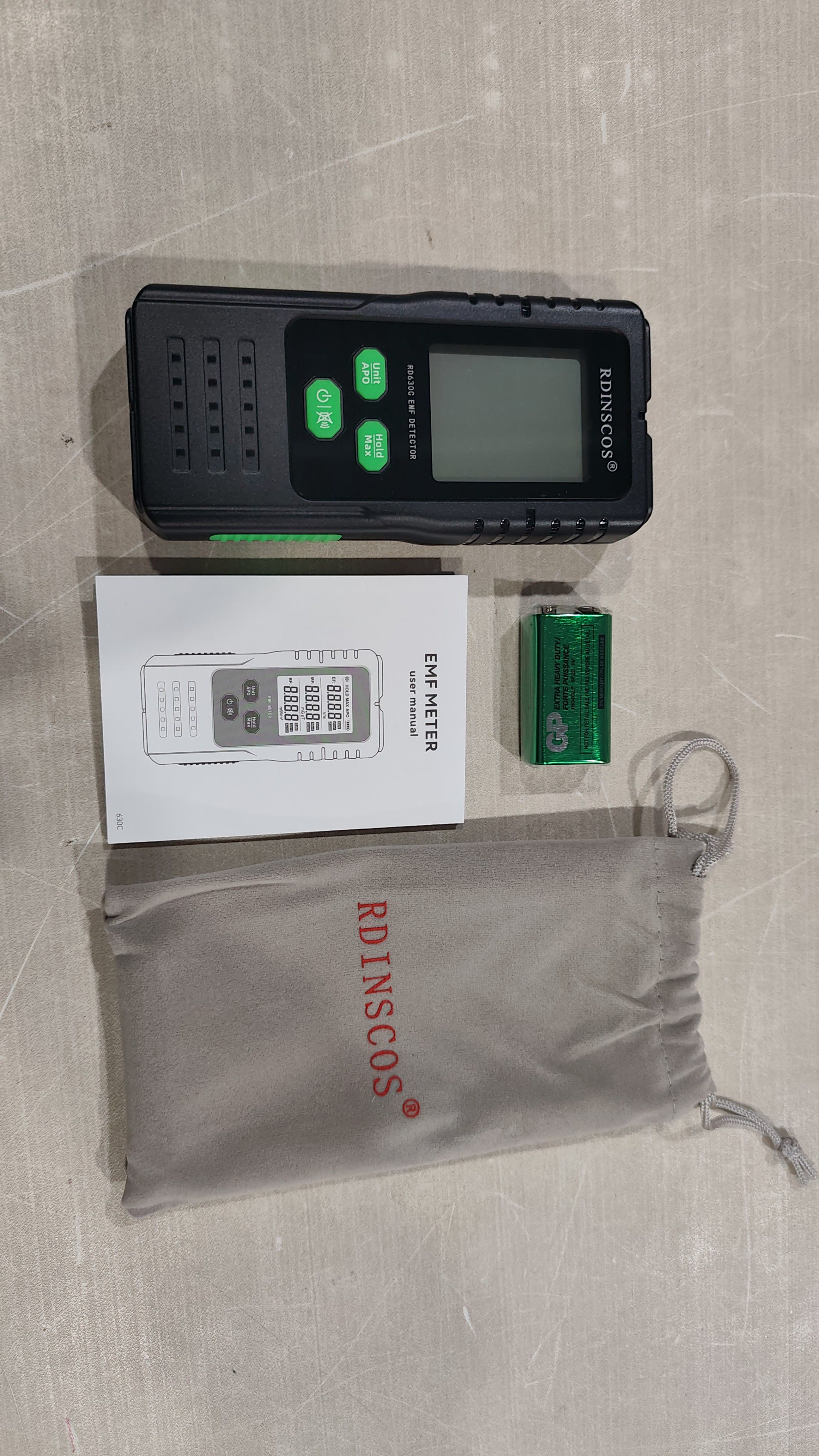 Detector EMF – Medidor de Radiación Electromagnética 3-en-1 