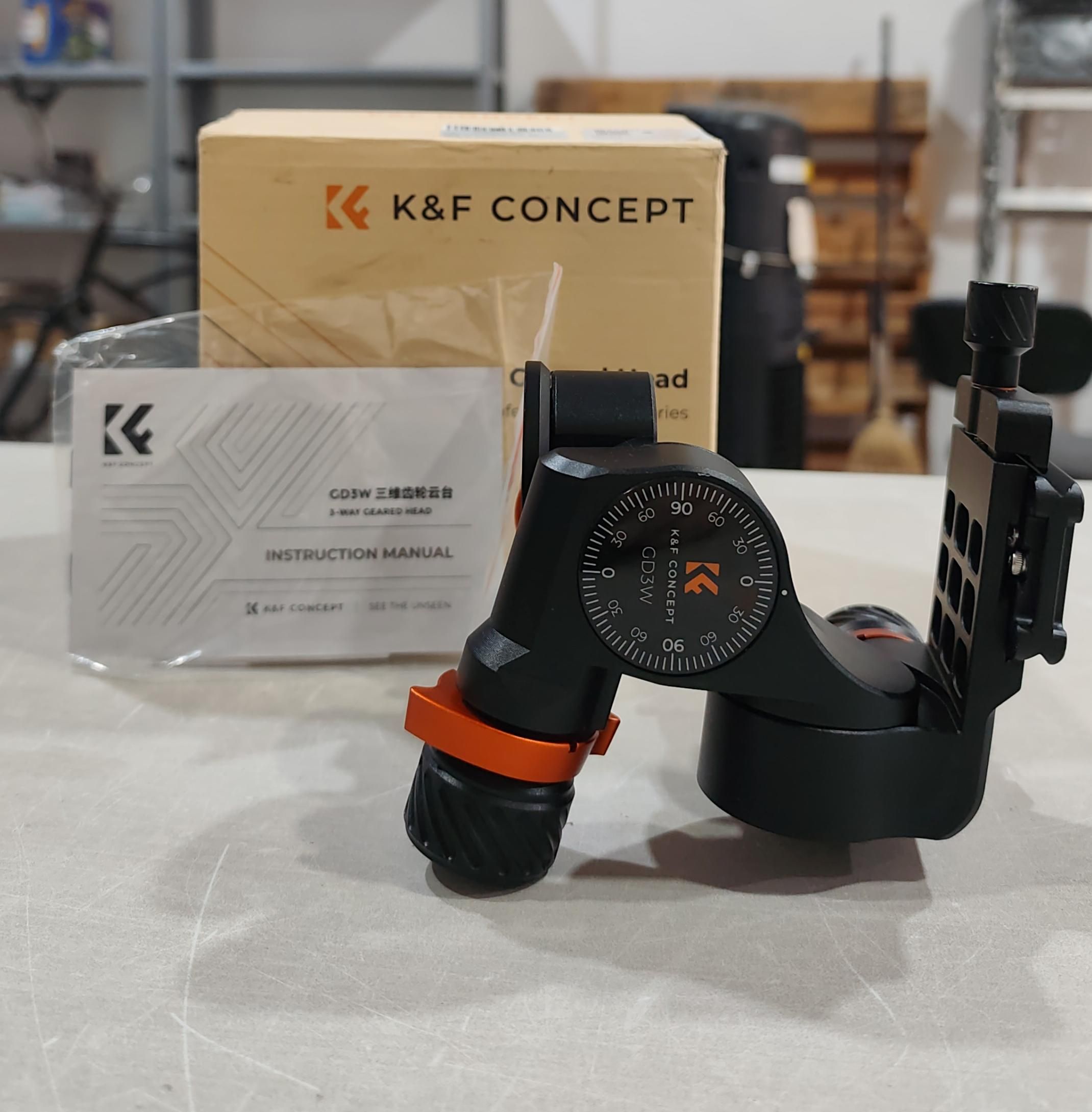 K&F Concept GD-3W Cabeza de 3 vías caballete para cámara fotográfica