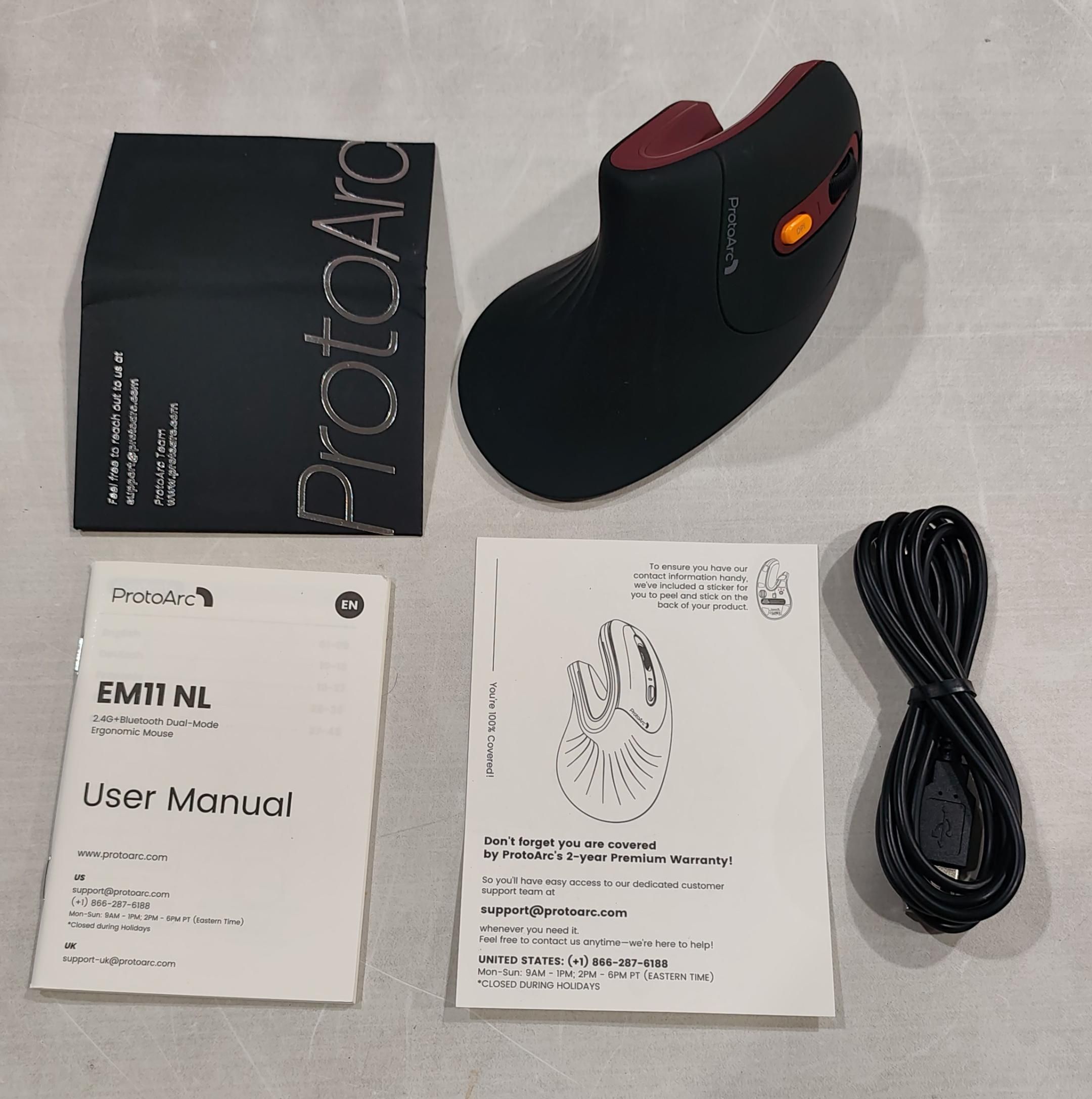 ProtoArc - mouse ergonómico EM11 NL 