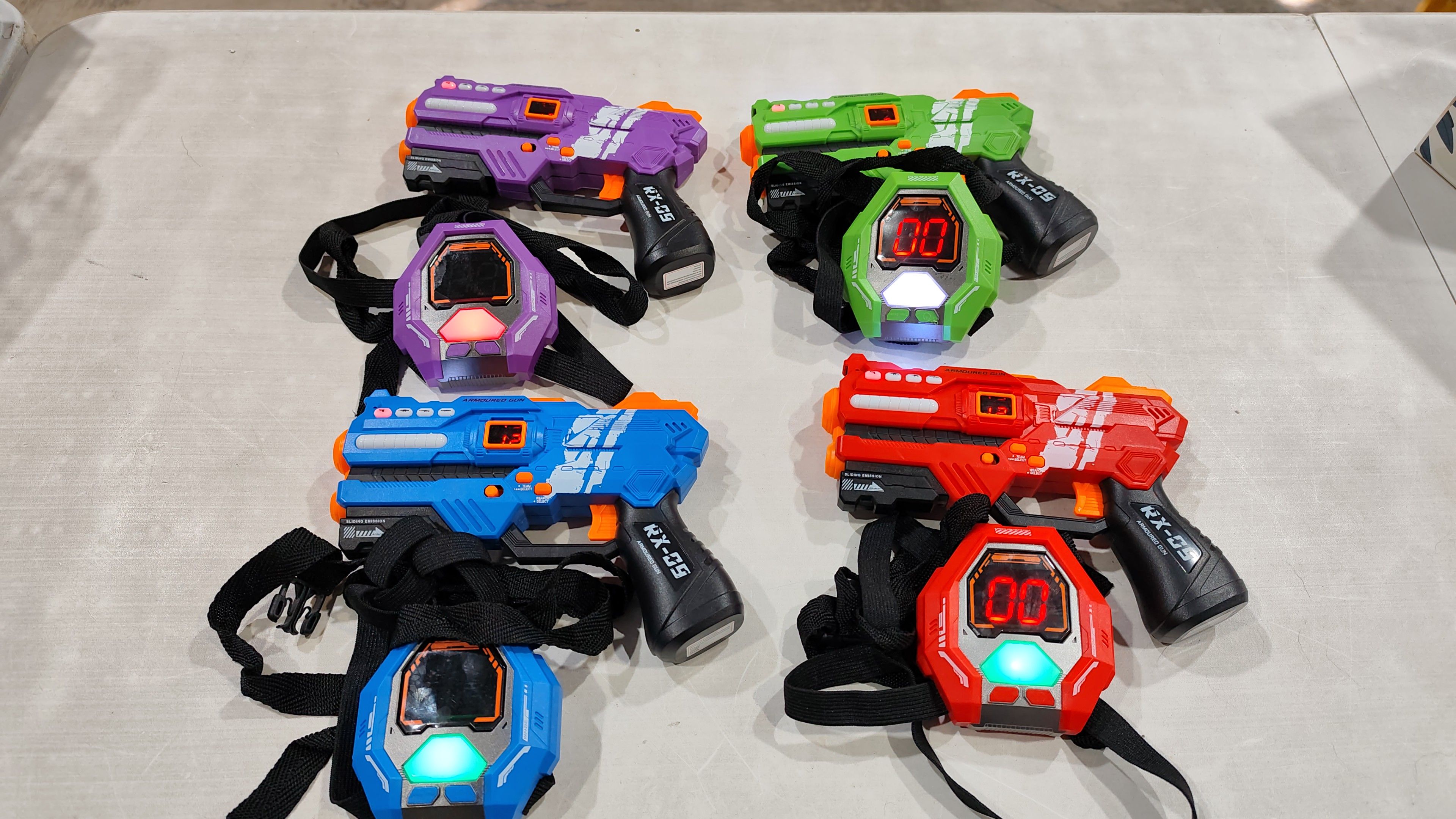 Juego De 4 Pistolas De Etiquetas Láser