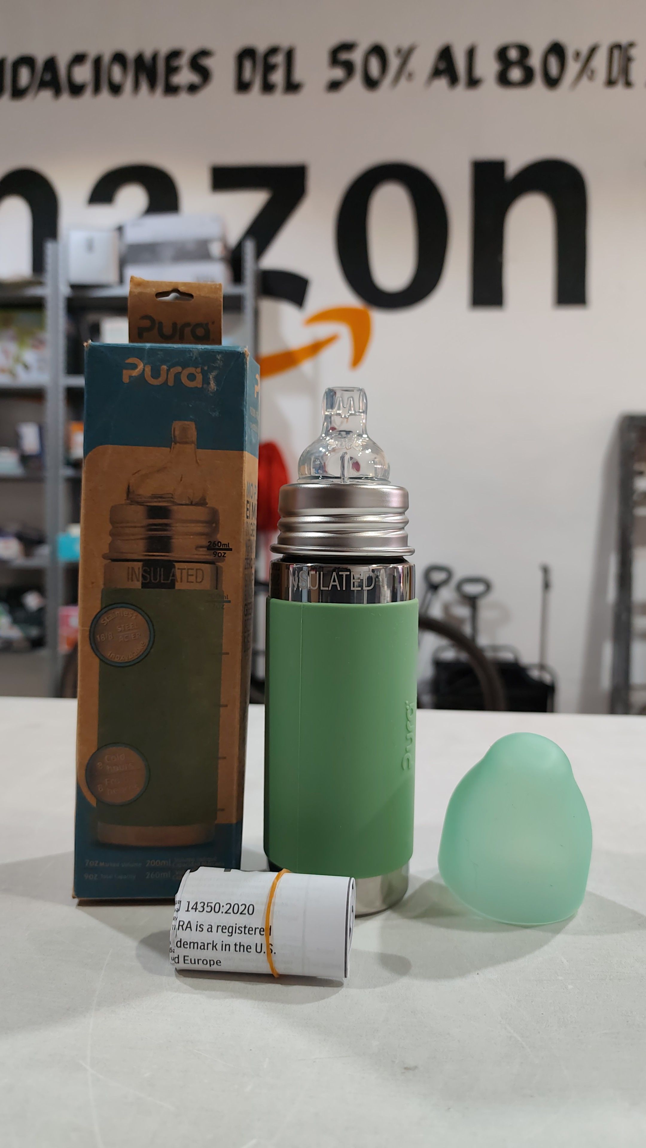 Pura Kiki Botella Sippy de Acero Inoxidable 