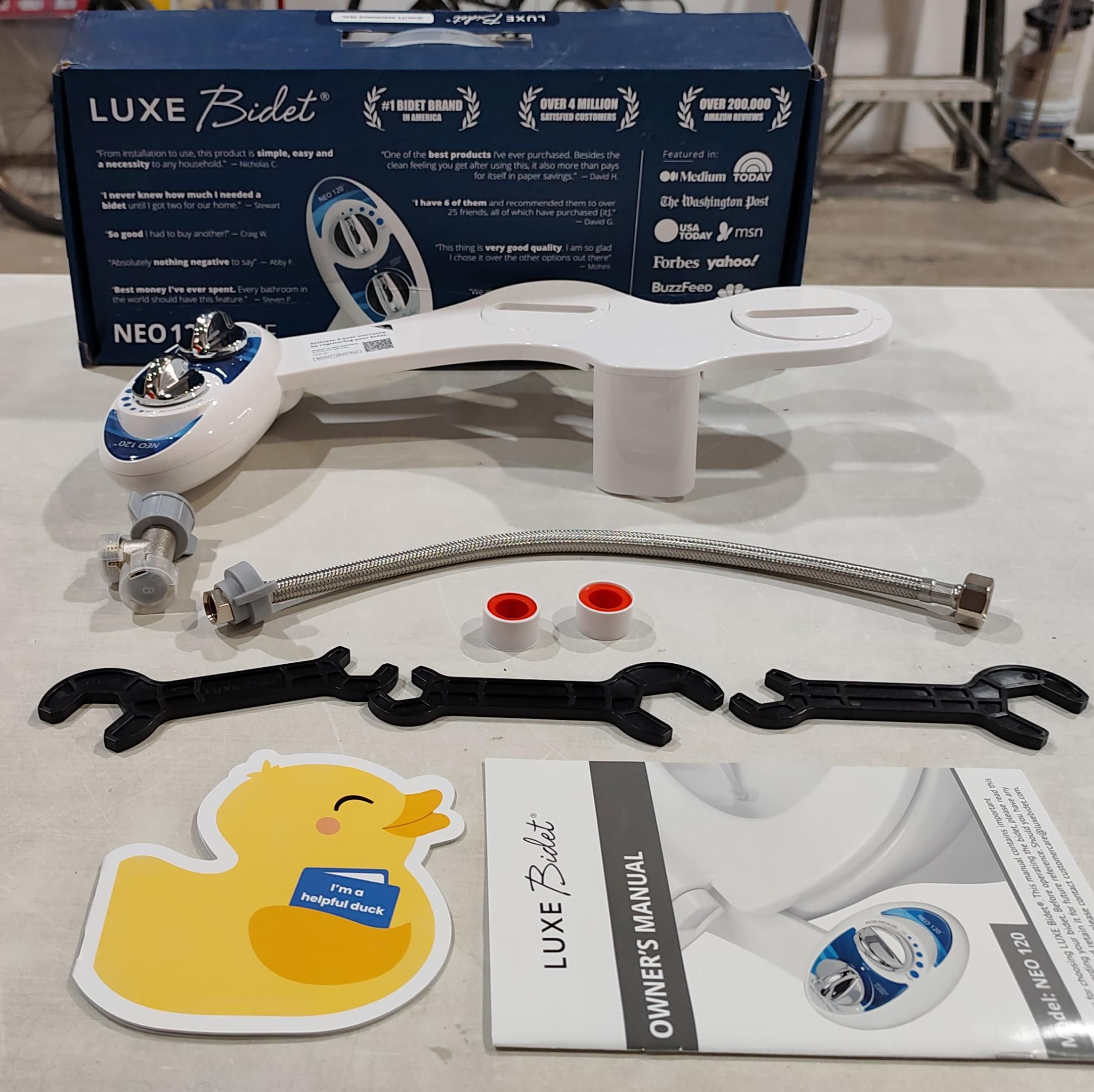 LUXE Bidet NEO 120 - Accesorio de Bidé para Asiento de Inodoro