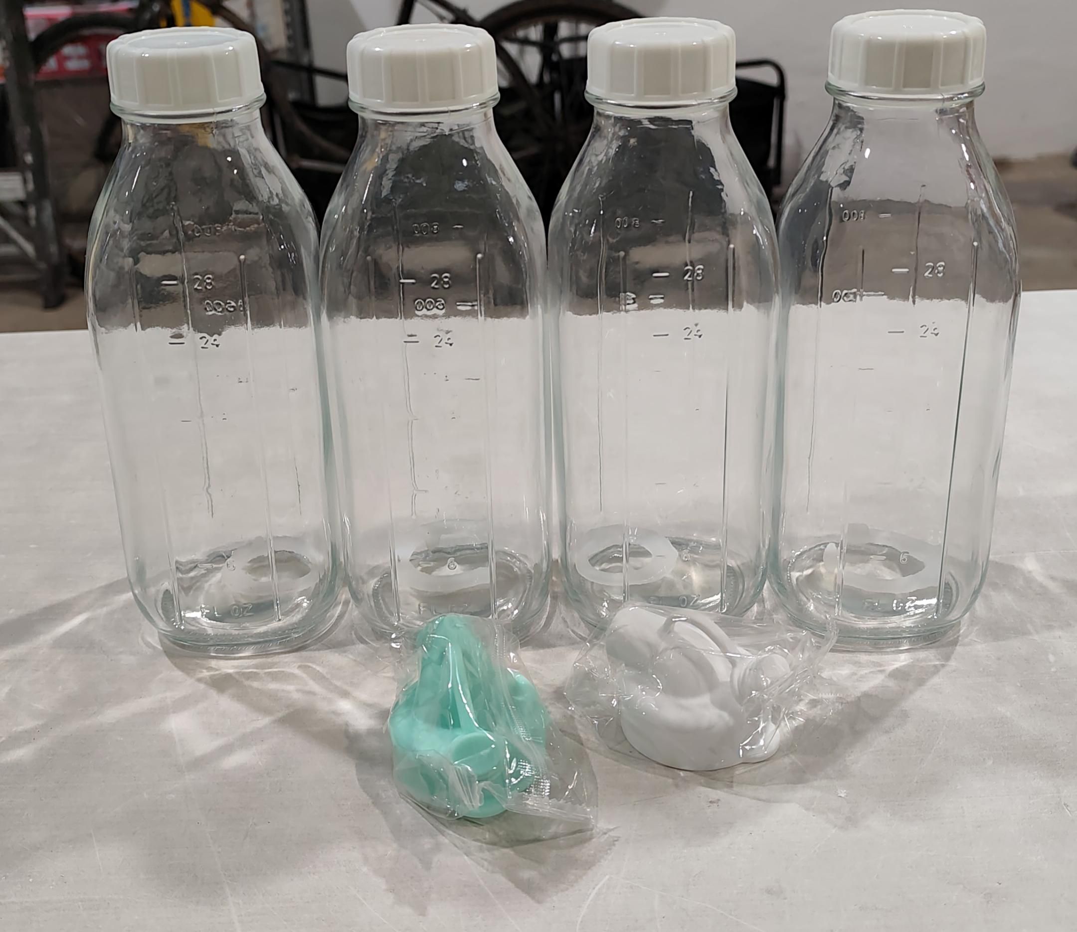 CUCUMI Moretoes - Botella de leche de vidrio