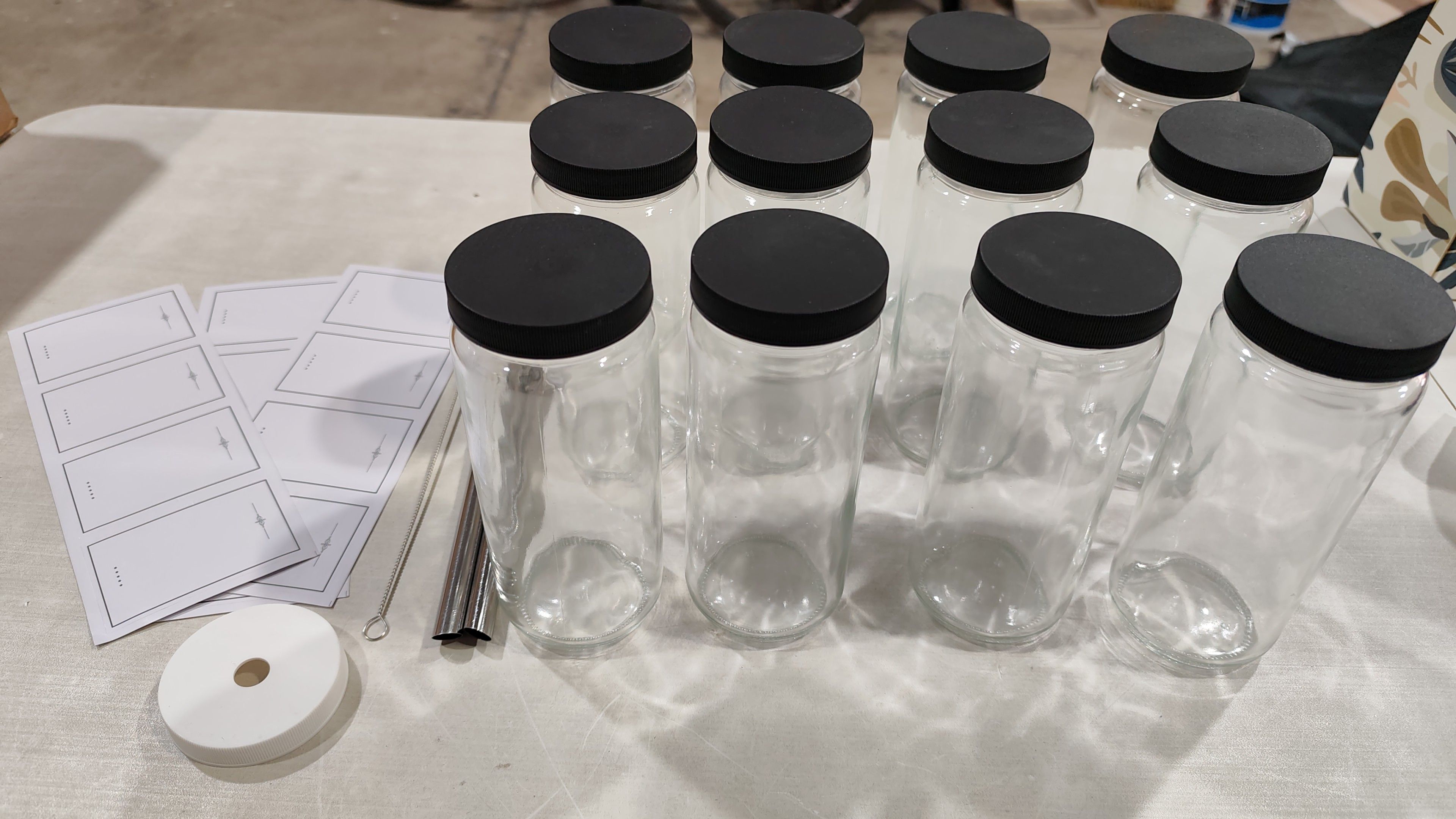 AOZITA Paquete de 12 Botellas de Vidrio de 16 Onzas