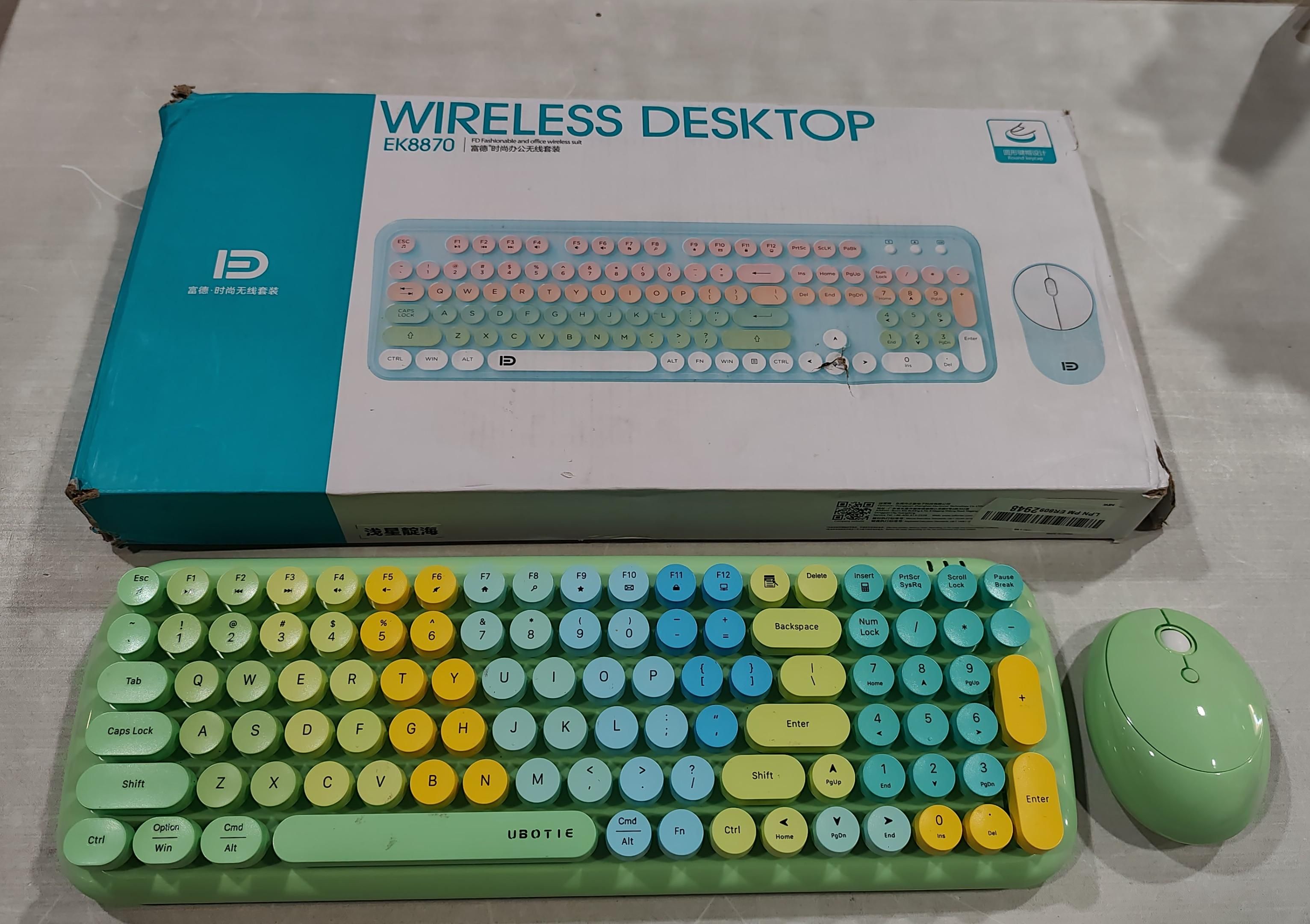 UBOTIE Combinaciones Coloridas de Teclado inalámbrico