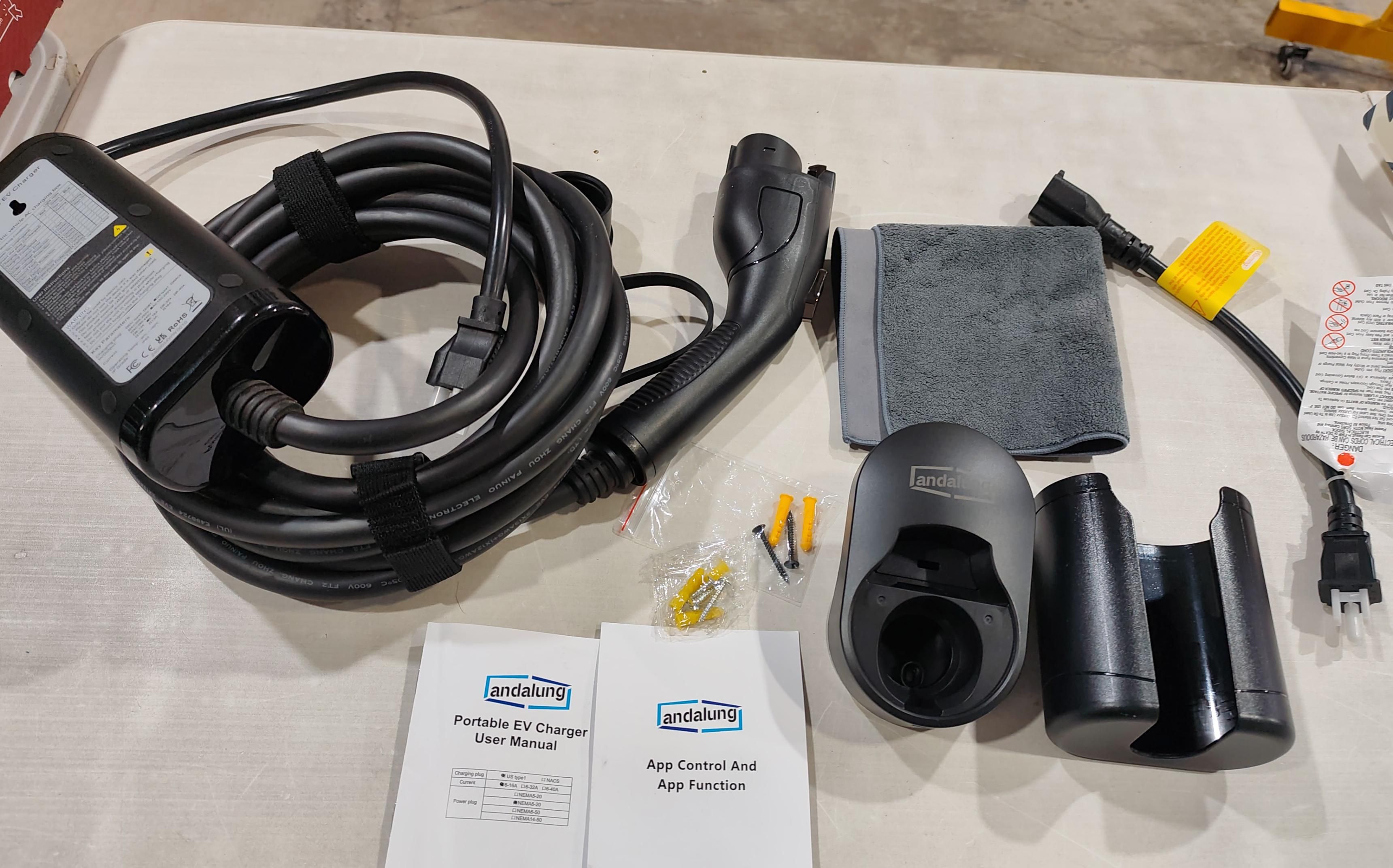 Cargador EV portátil de 3,5 kW, 1 Fase, 6-16 A