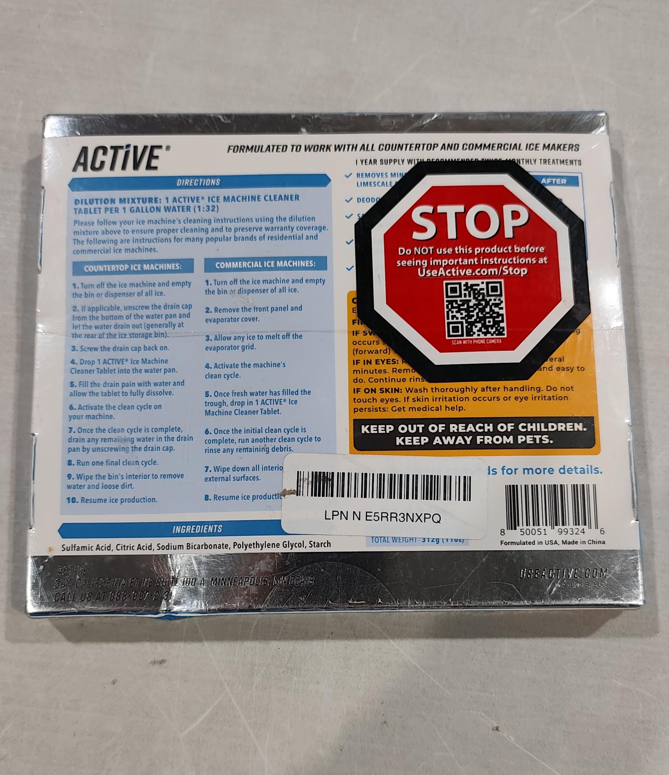 ACTIVE Descalcificador para máquina de hielo